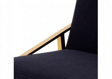 Casa Padrino Besucherstuhl Luxus Designer Stuhl Schwarz Gold - Luxus Kollektion