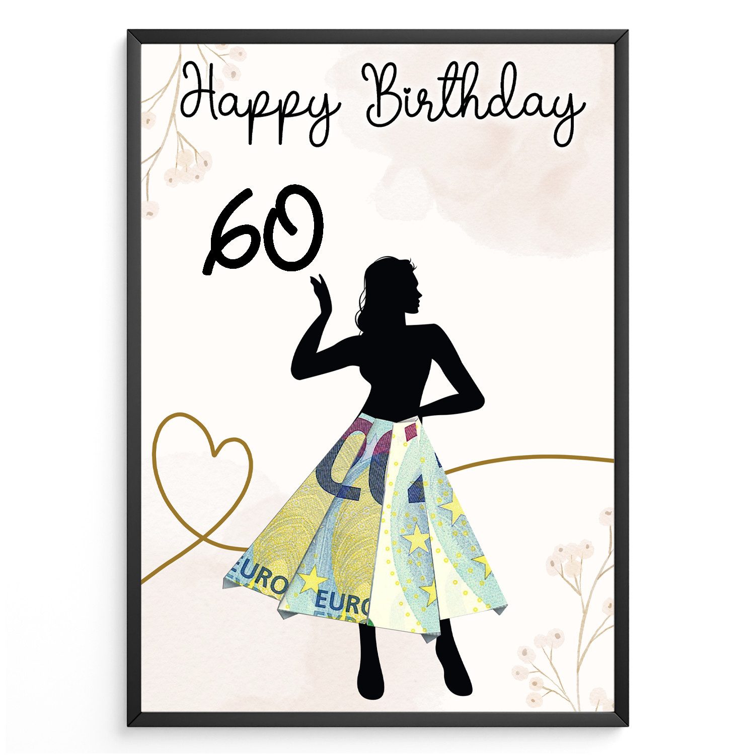 Tigerlino Poster Geldgeschenk Geburtstag Frauen Freundin günstig online kaufen