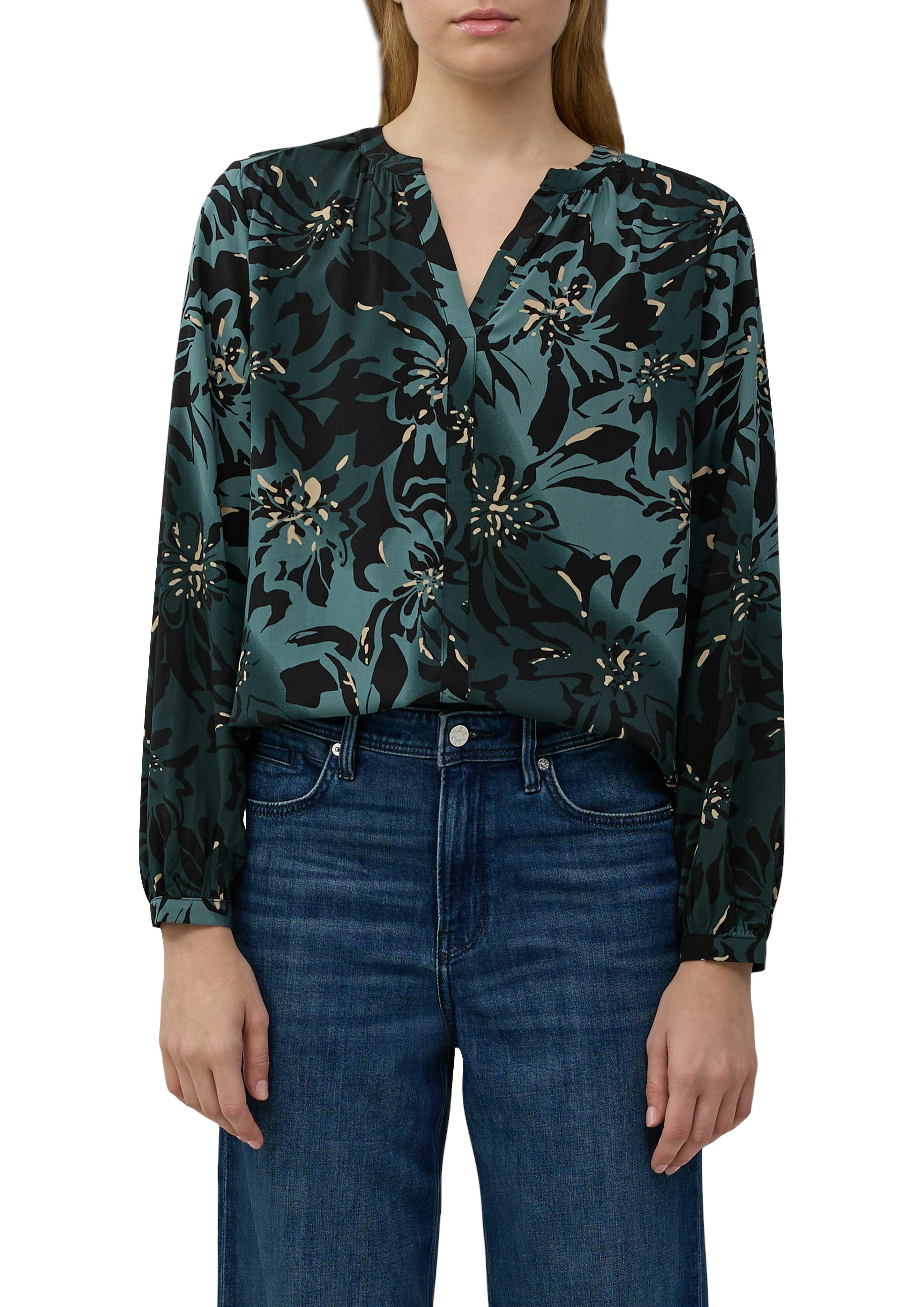 s.Oliver Klassische Bluse mit All-Over Print günstig online kaufen