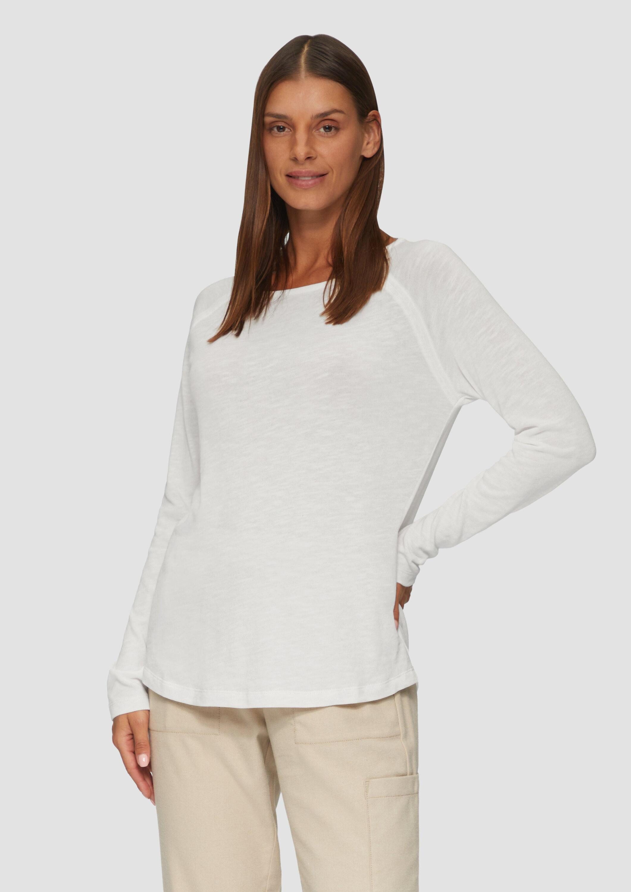 s.Oliver Langarmshirt T-Shirt Langarmshirt mit Flammgarnstruktur und Raglan günstig online kaufen