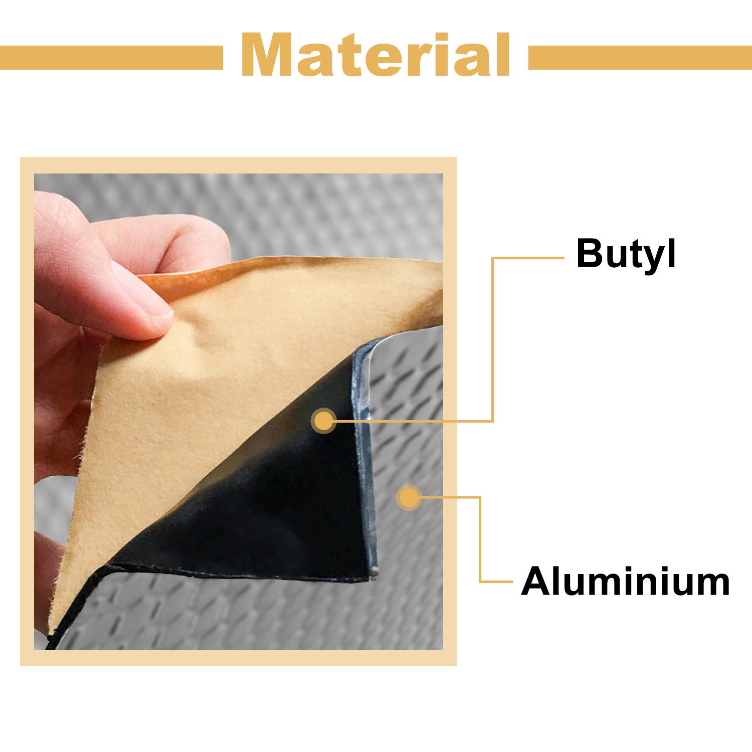 Surga Performance ALUBUTYL Sound Deadening Mat – 50cm X 400cm Roll, Self-Adhesive Anti-Drone (Bitumen Alternative)