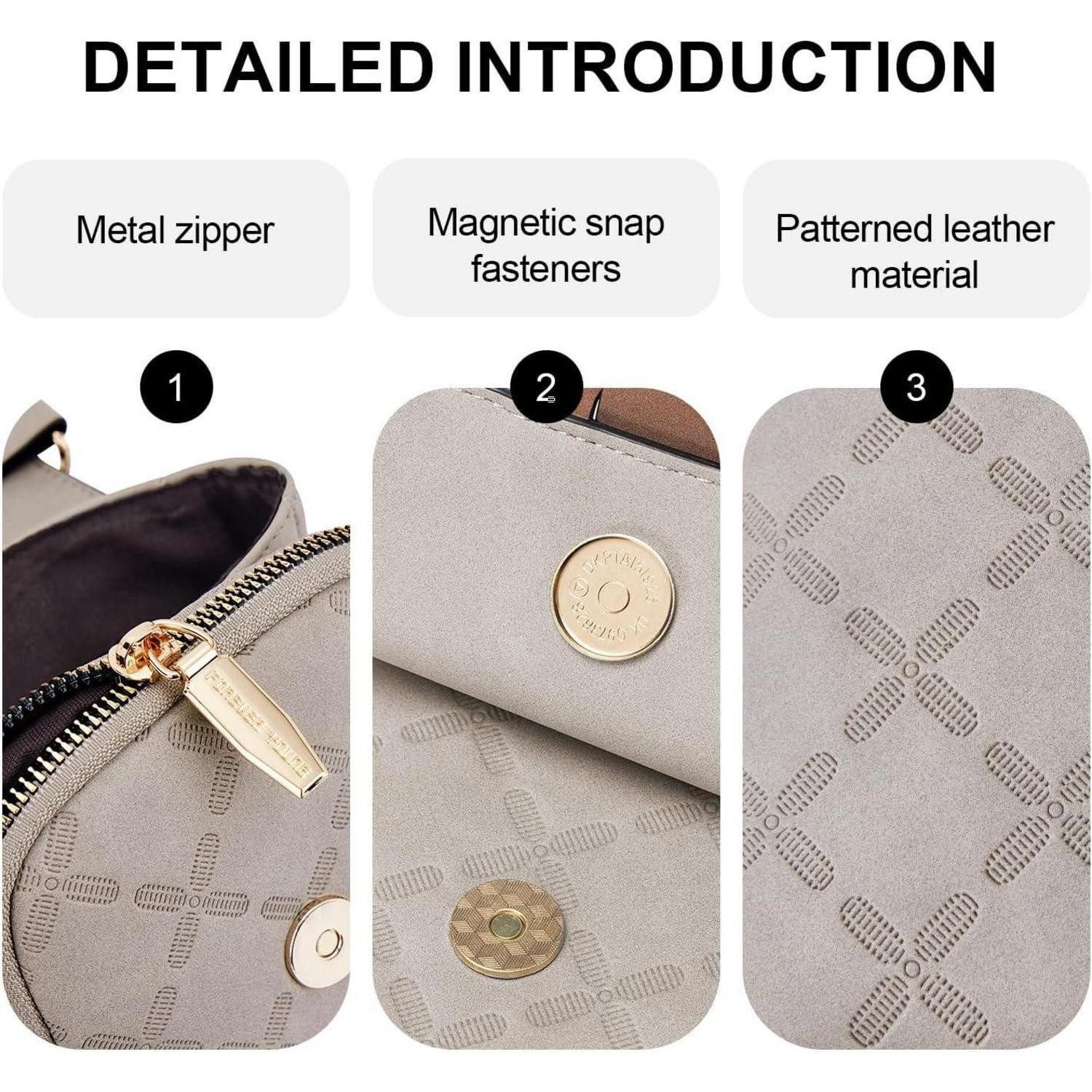 LuxusKollektion Handytasche Handytasche Umhängetasche RFID Damen Leder große Kapazität