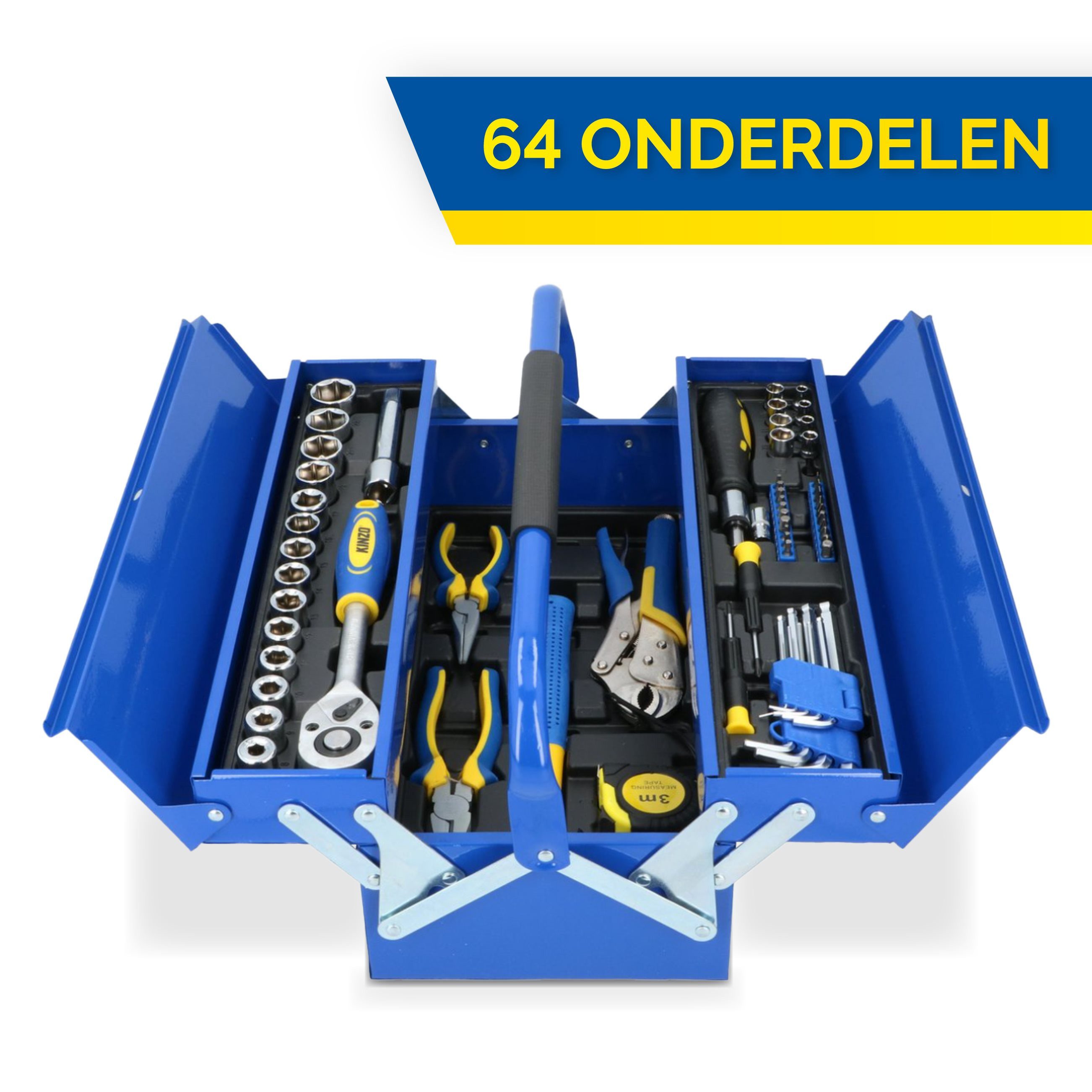 Kinzo Werkzeugkoffer Tool set 64pcs ST