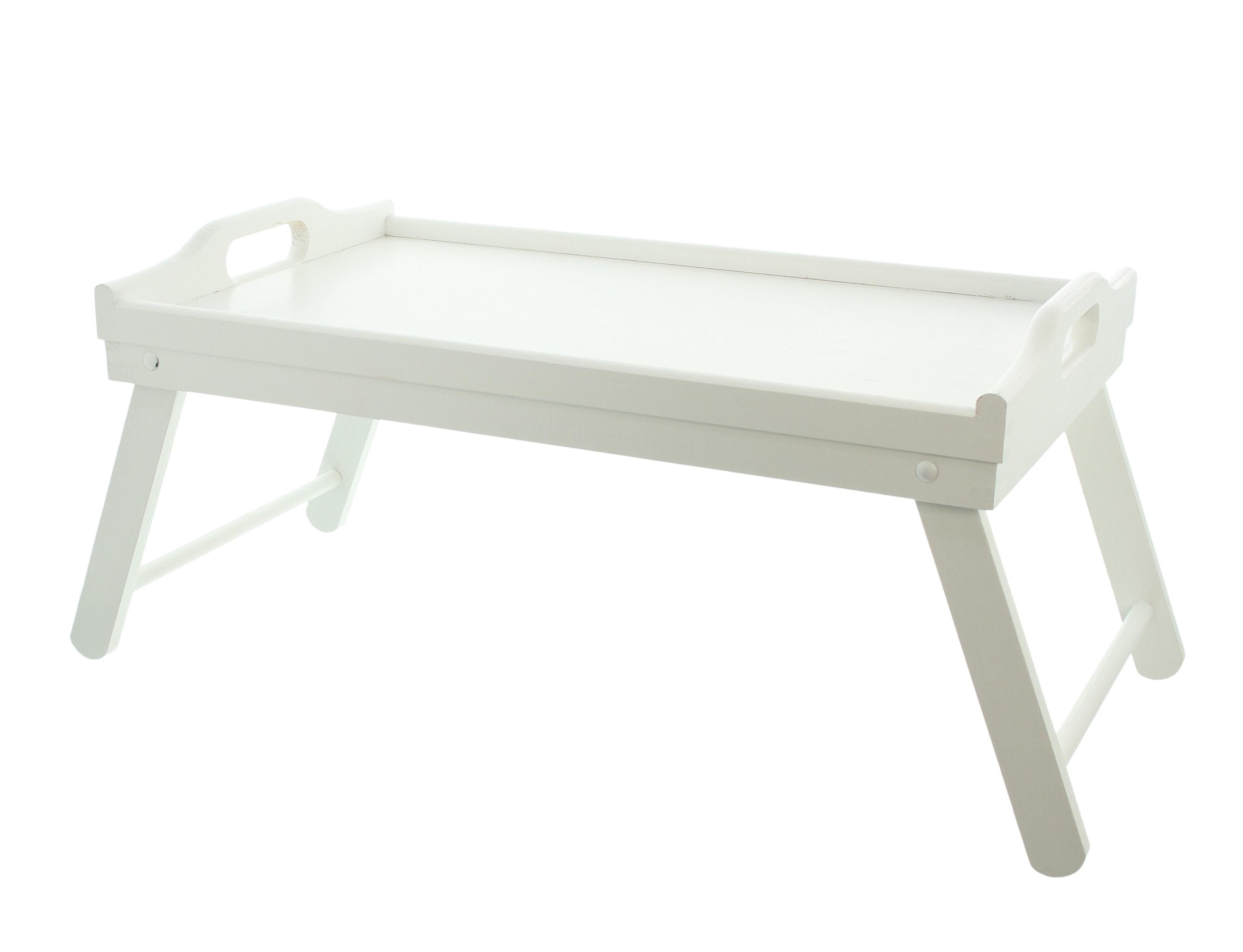 Tablett Tablett "Simply White" mit Füßen