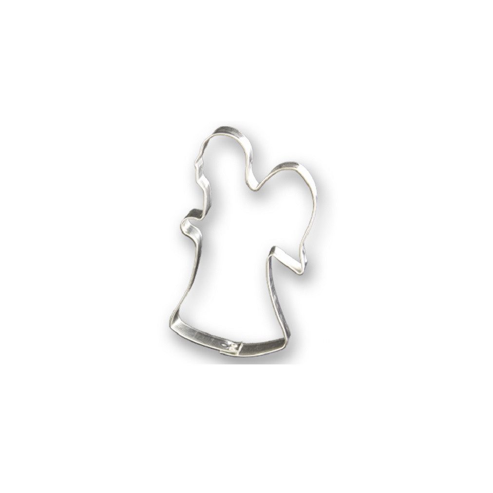 LARES Ausstechform Engel - 12 cm - aus Weißblech - für Kekse, Plätzchen und Lebkuchen, Weißblech, lebensmittelecht - für kleine und große Backfans - Made in Germany