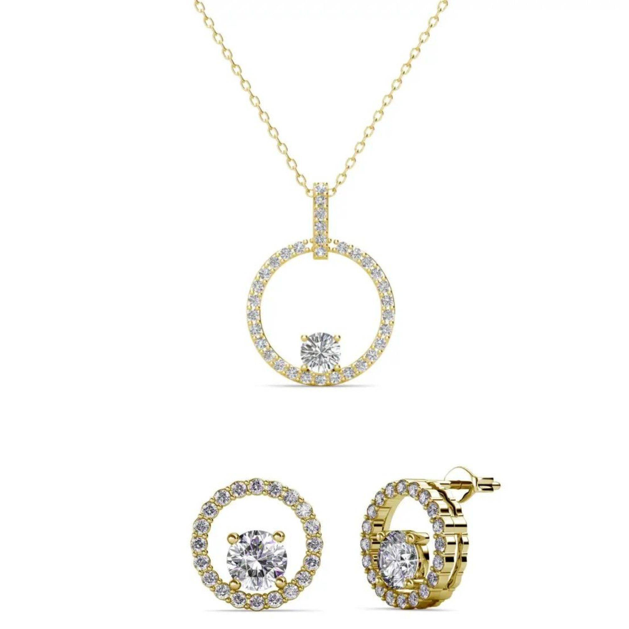 Ella Eisvogel Schmuckset Desirée Schmuckset: Goldkette und Ohrring-Paar, 18 günstig online kaufen