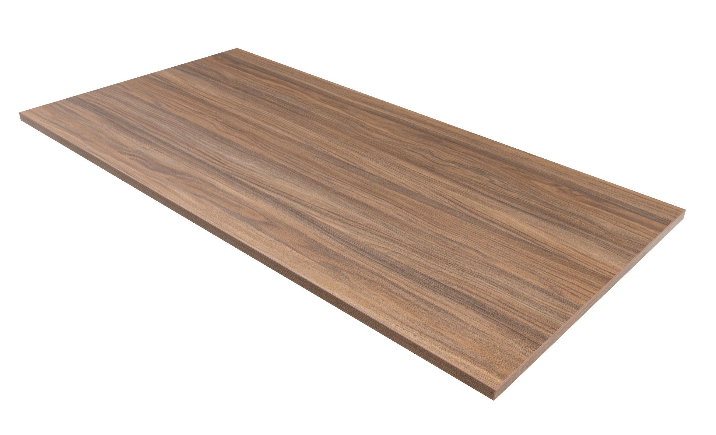 Furni24 Tischplatte Tischplatten Nussbaum 200 x 80 x 2,5 cm, TÜV/GS geprüft - einfache Montage - sehr stabil