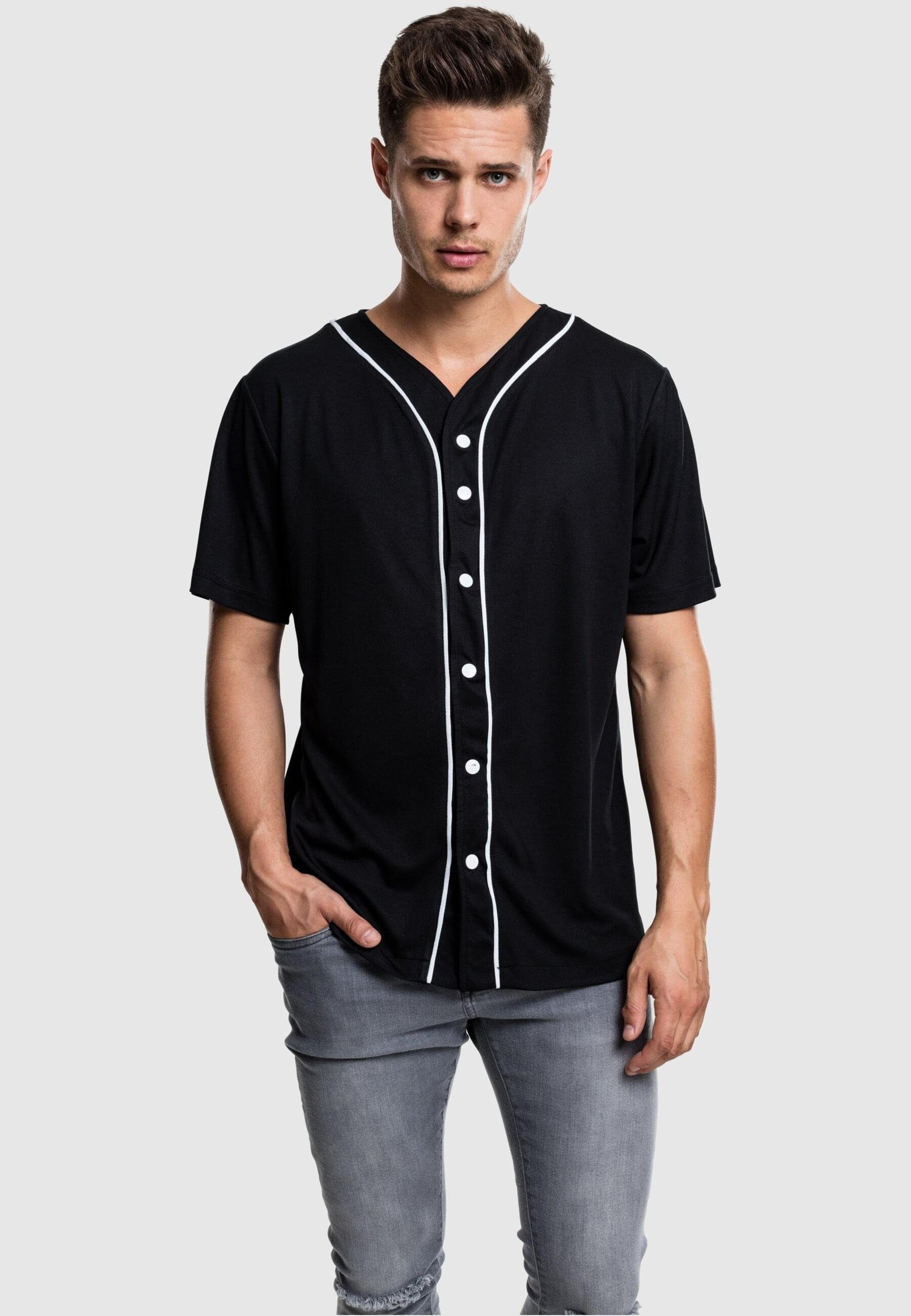 URBAN Jersey black/white Herren (1-tlg) T-Shirt CLASSICS Baseball Mesh