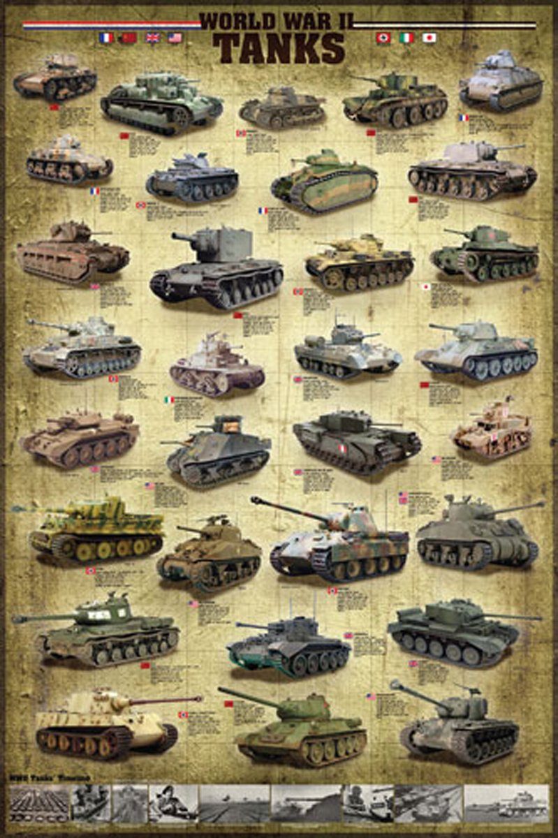 Puzzle des Teile Format Puzzle empireposter - 1000 Tanks cm, Puzzleteile zweiten 68x48 Weltkriegs im
