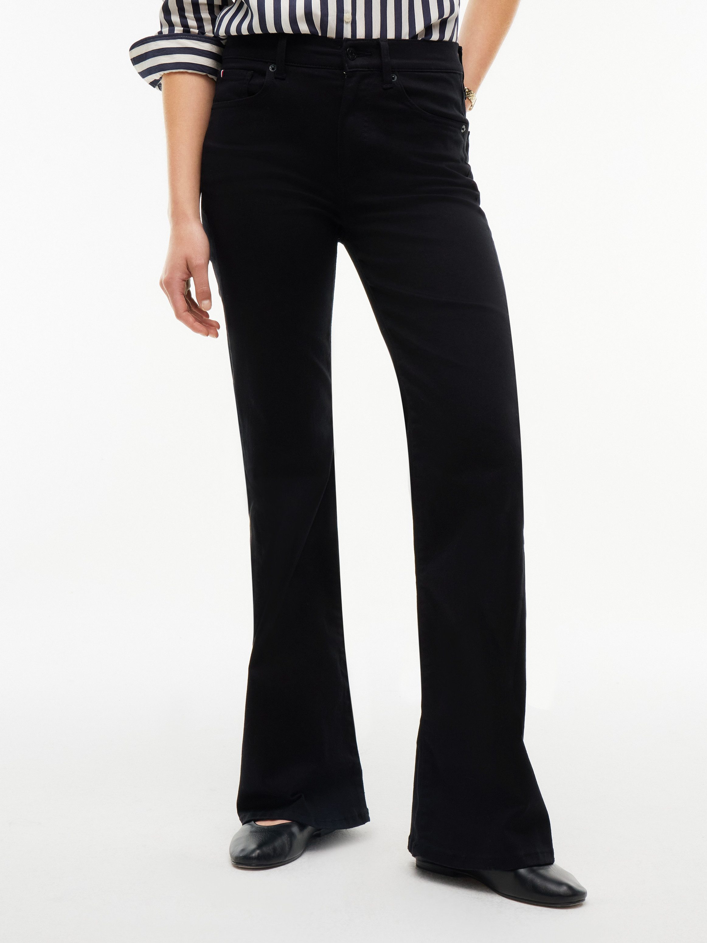 Tommy Hilfiger Bootcut-Jeans LUNA MID RISE FLARE STAY BLACK Baumwollmischung, in ausgestellter Form, mid waist