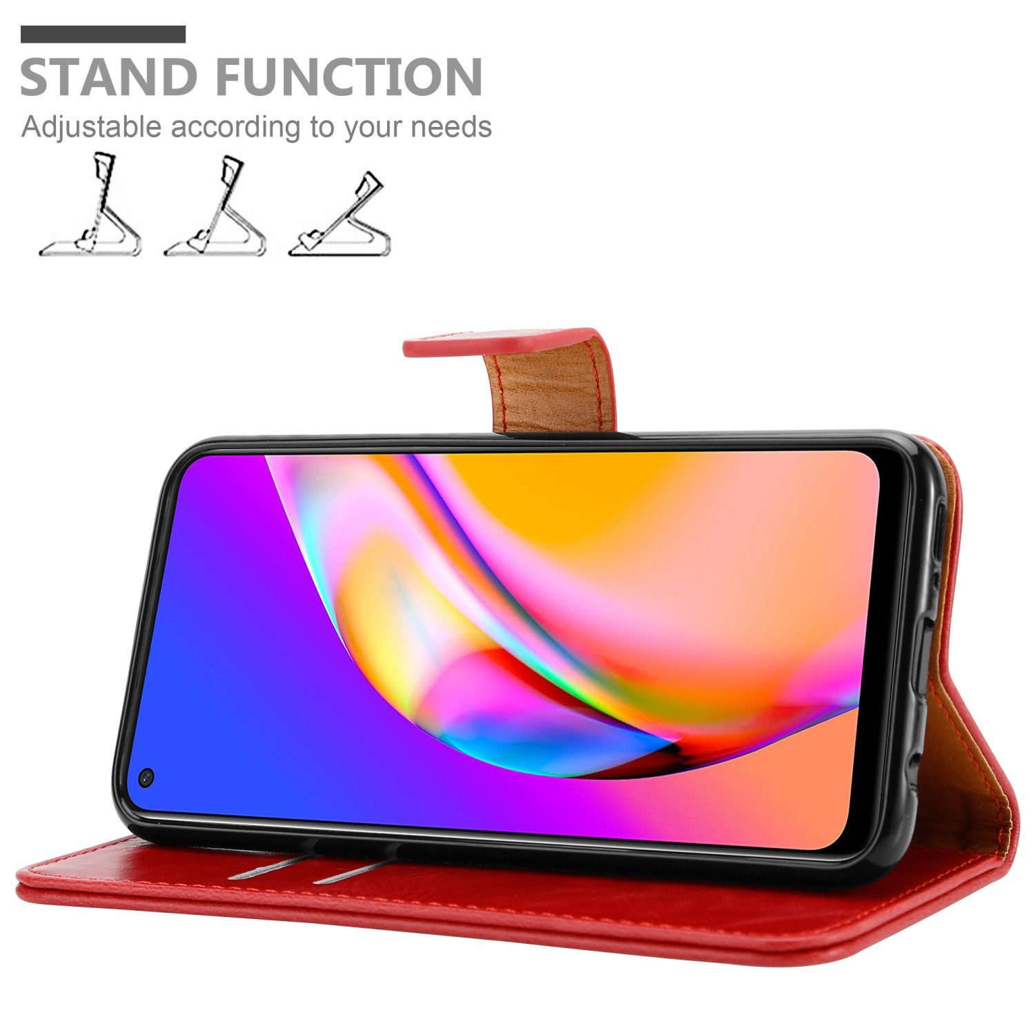 Cadorabo Handyhülle für Oppo A94 5G Hülle Oppo A94 5G, Klappbare Handy Schutzhülle - Hülle - mit Standfunktion und Kartenfach