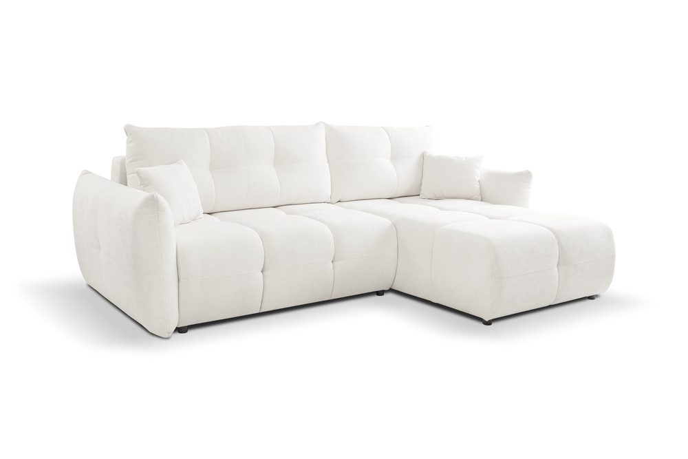 Goldstoff Ecksofa "SICURIO" Modernes Schlafsofa L Form mit Bettkasten und Sofa Bezug, 1 Teile, Couch mit Schlaffunktion und Bettkasten Sofa L Form modern