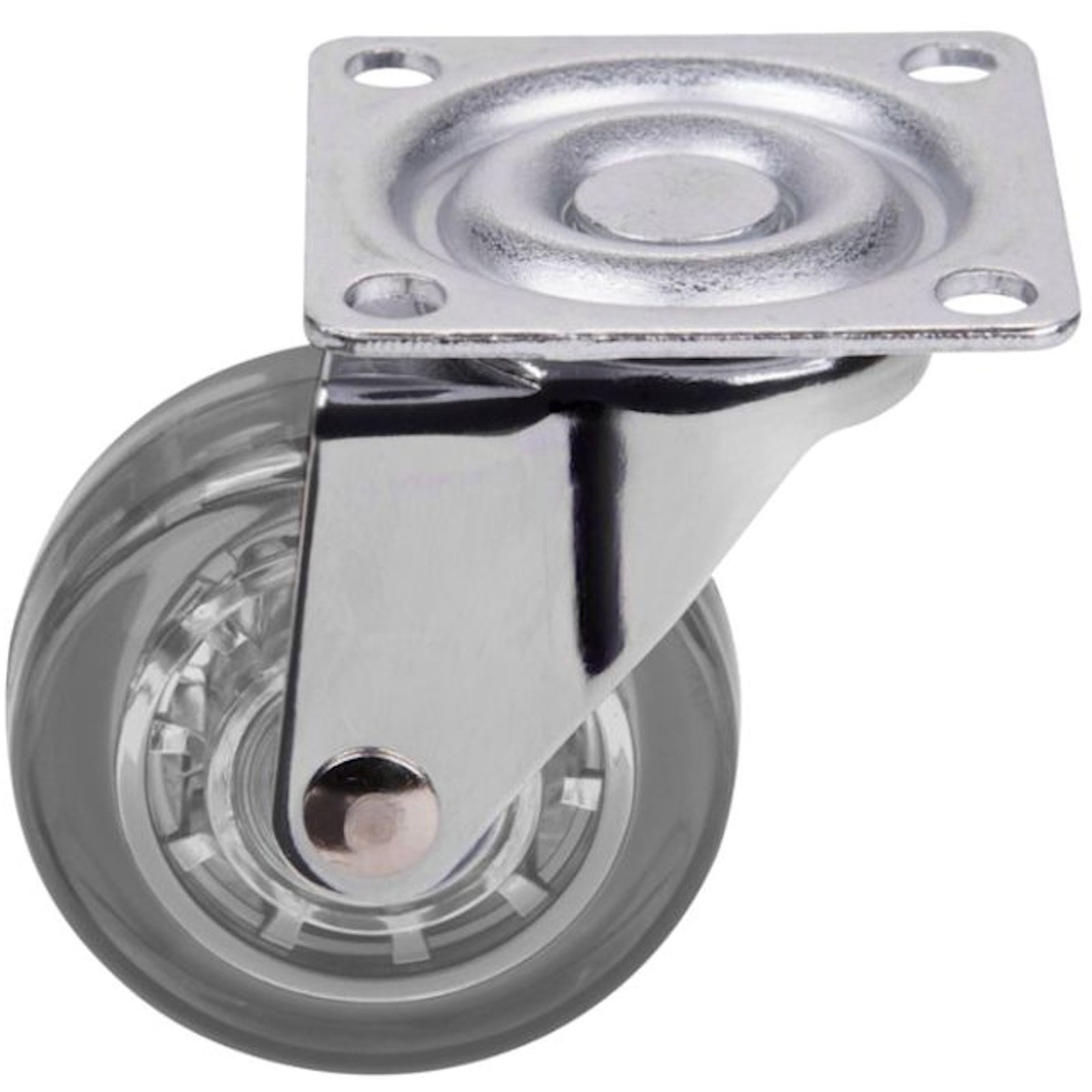 SO-TECH® Möbelrolle Lenkrollen ULM Ø 50 mm inkl. Schrauben, belastbar bis 40 kg, (4-St), transparent, ohne Bremse (Feststeller)