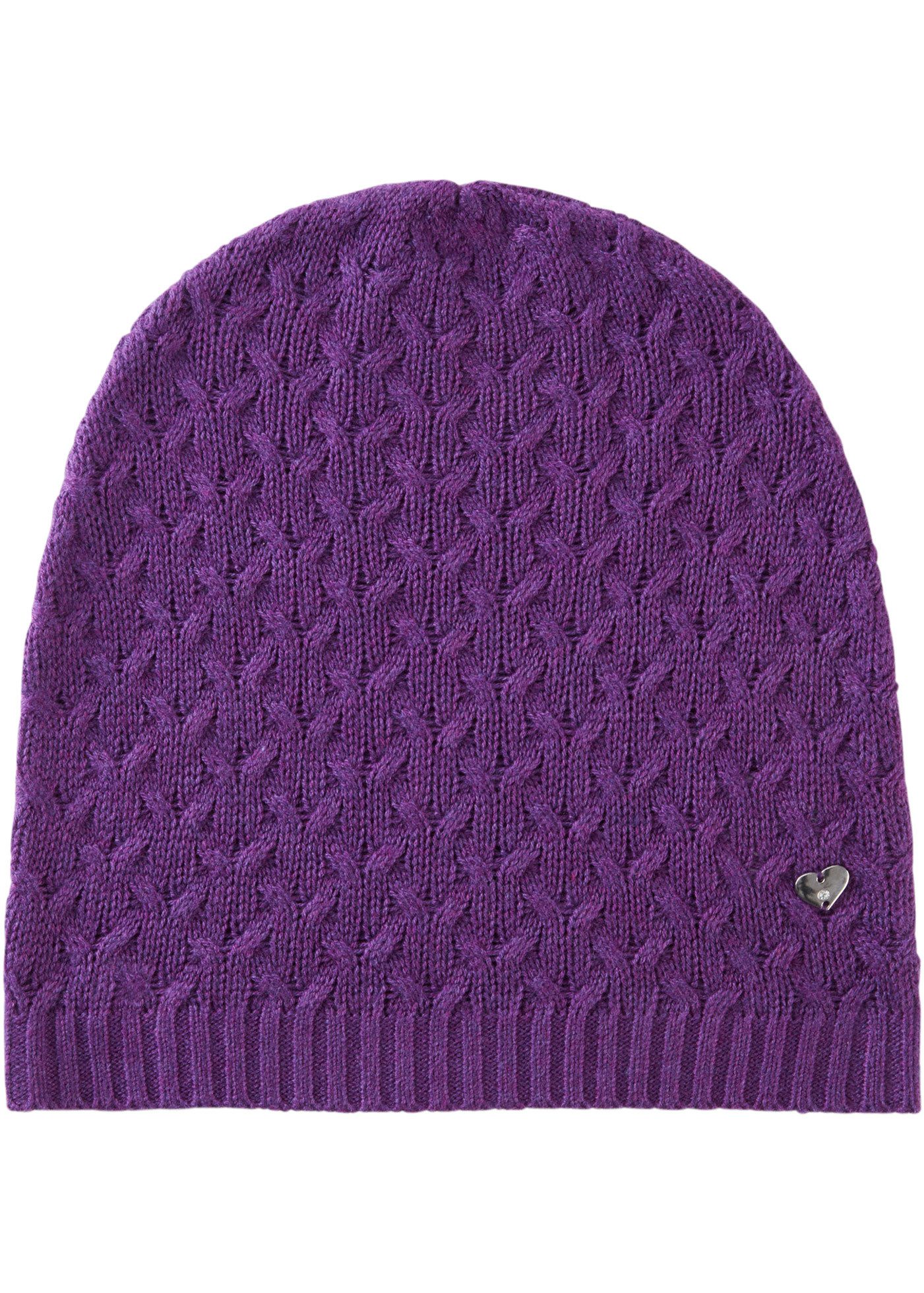 bonprix Strickmütze aus Viskose, Polyamid, Polyester und Kaschmir, klassischer Stil