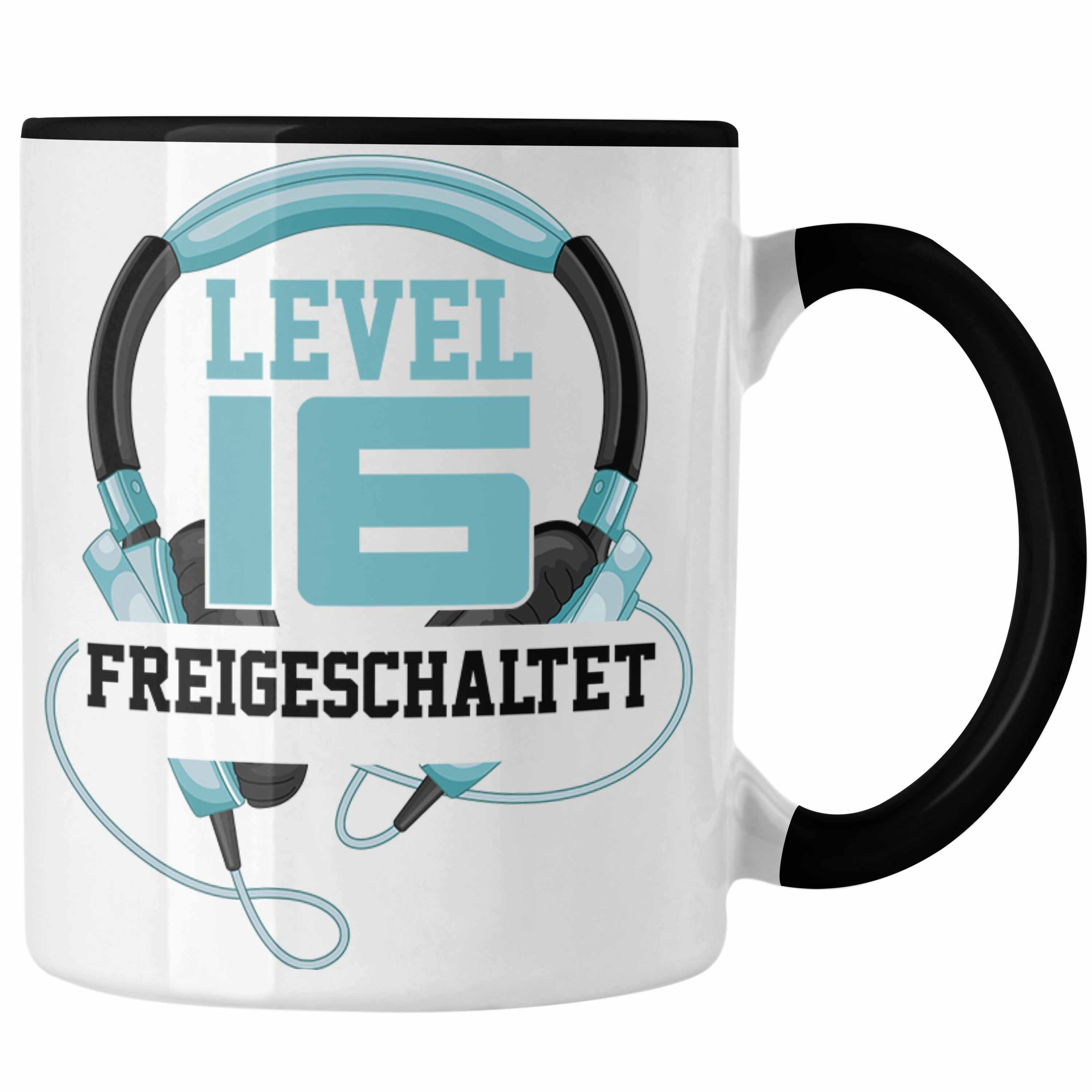 Lustig 16er Tasse Tasse Sprüche Jungen - Trendation Geschenkidee Sohn Trendation Zocker 16 Gamer 16. Jungs Geschenk schwarz Geburtstag