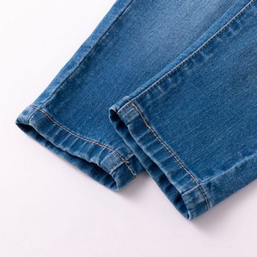suebidou Bequeme Jeans Blue Denim mit elastischem Bund für Baby Girls mit Sternenappilkation