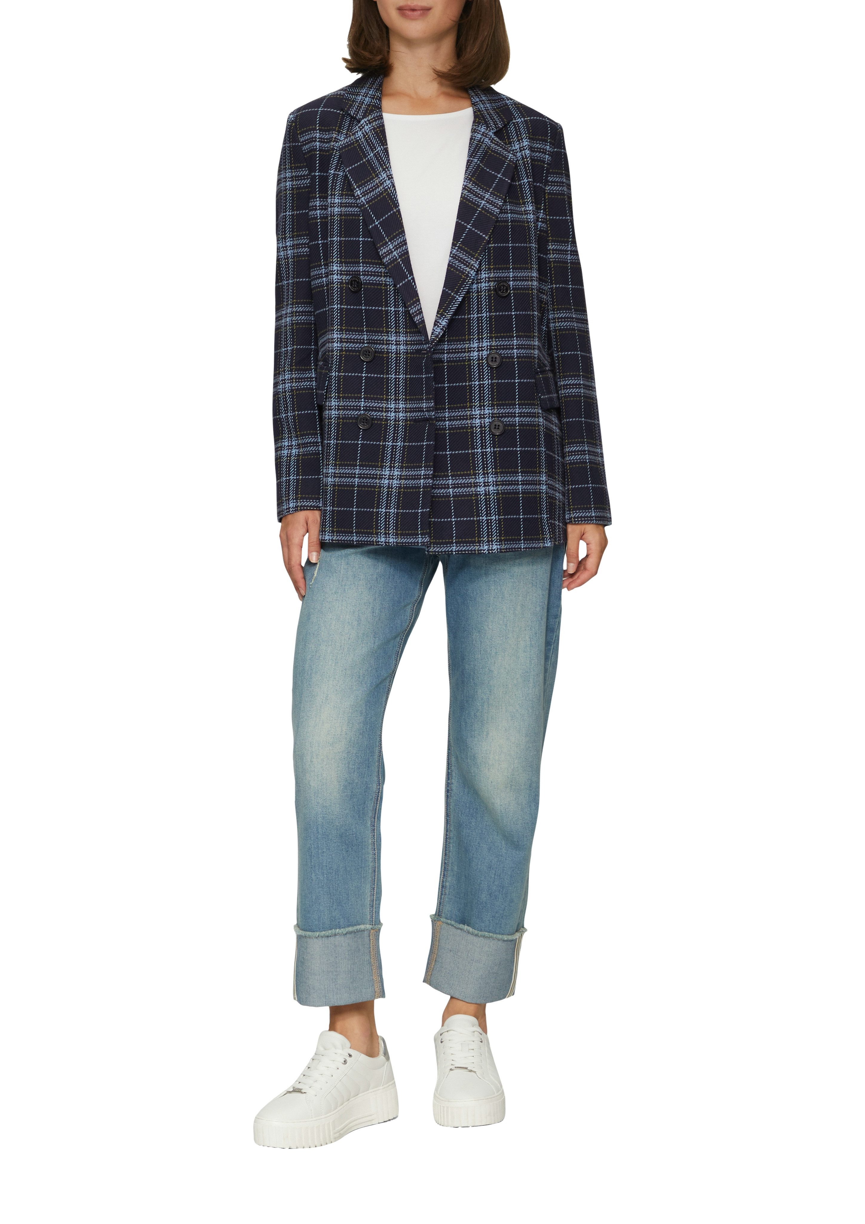 s.Oliver Jackenblazer mit Karo Muster günstig online kaufen