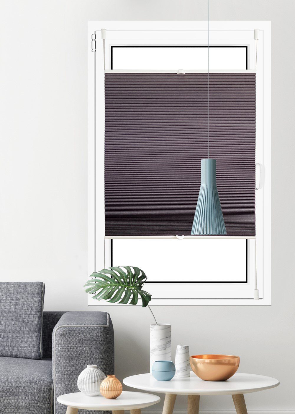 Kutti Wabenplissee Blake, verdunkelnd, ohne Bohren, verspannt, Klemmfix, Th günstig online kaufen