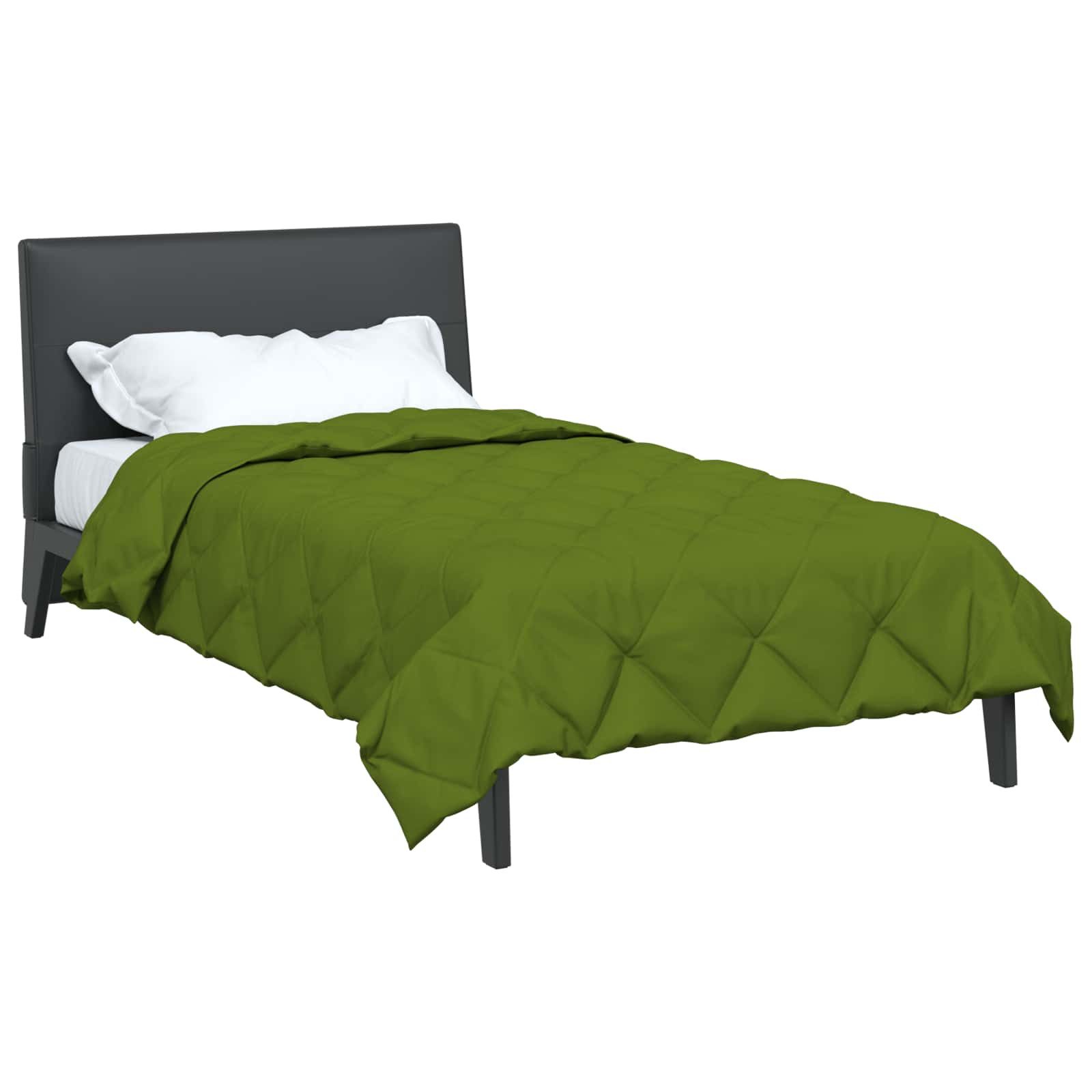 vidaXL Baumwollbettdecke Ganzjahresbettdecke Grün 135 x 200 cm Mikrofaser, günstig online kaufen