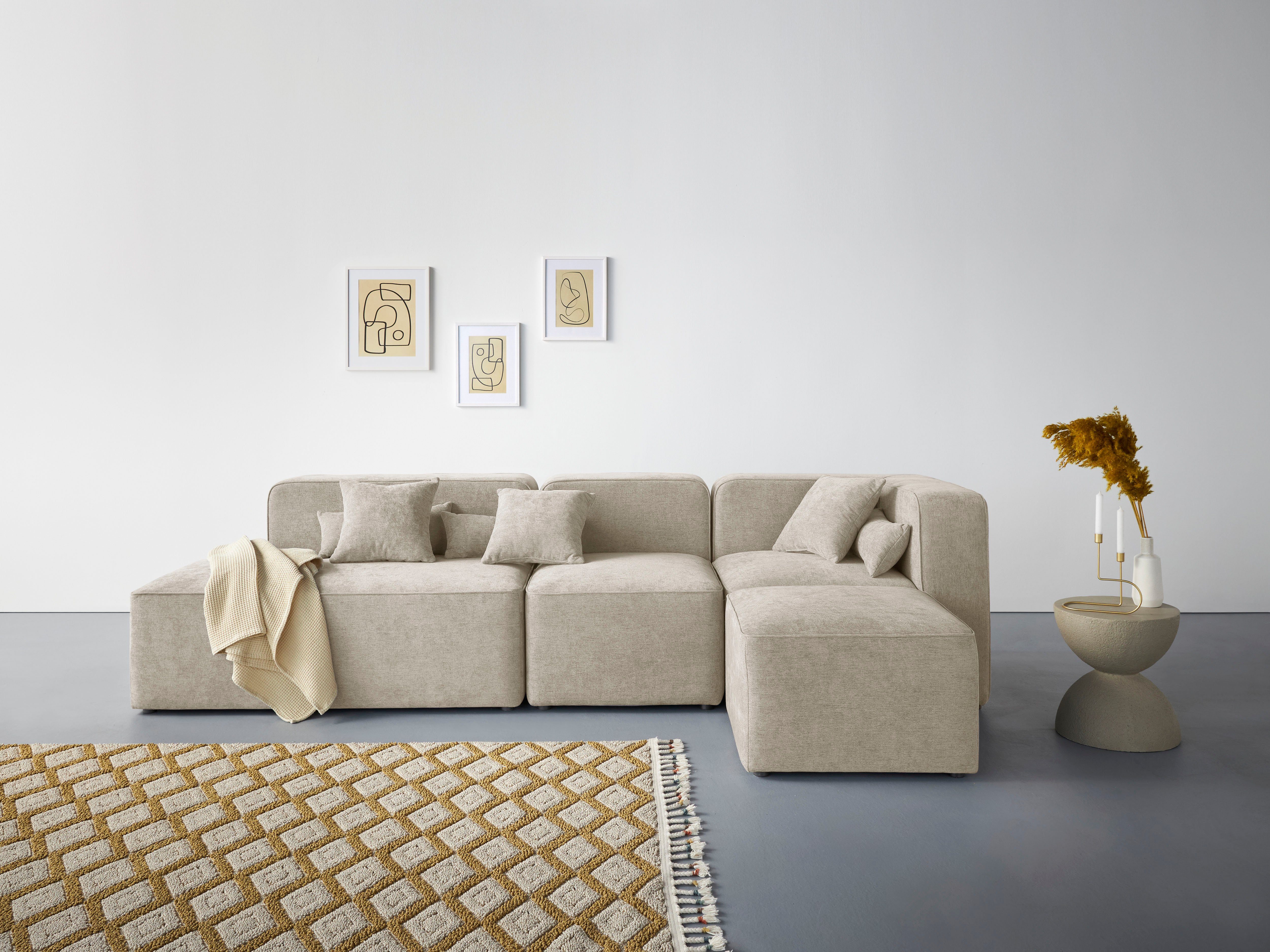 Home affaire Ecksofa Sundstrup L-Form, Modulserie, individuelle Zusammenstellung