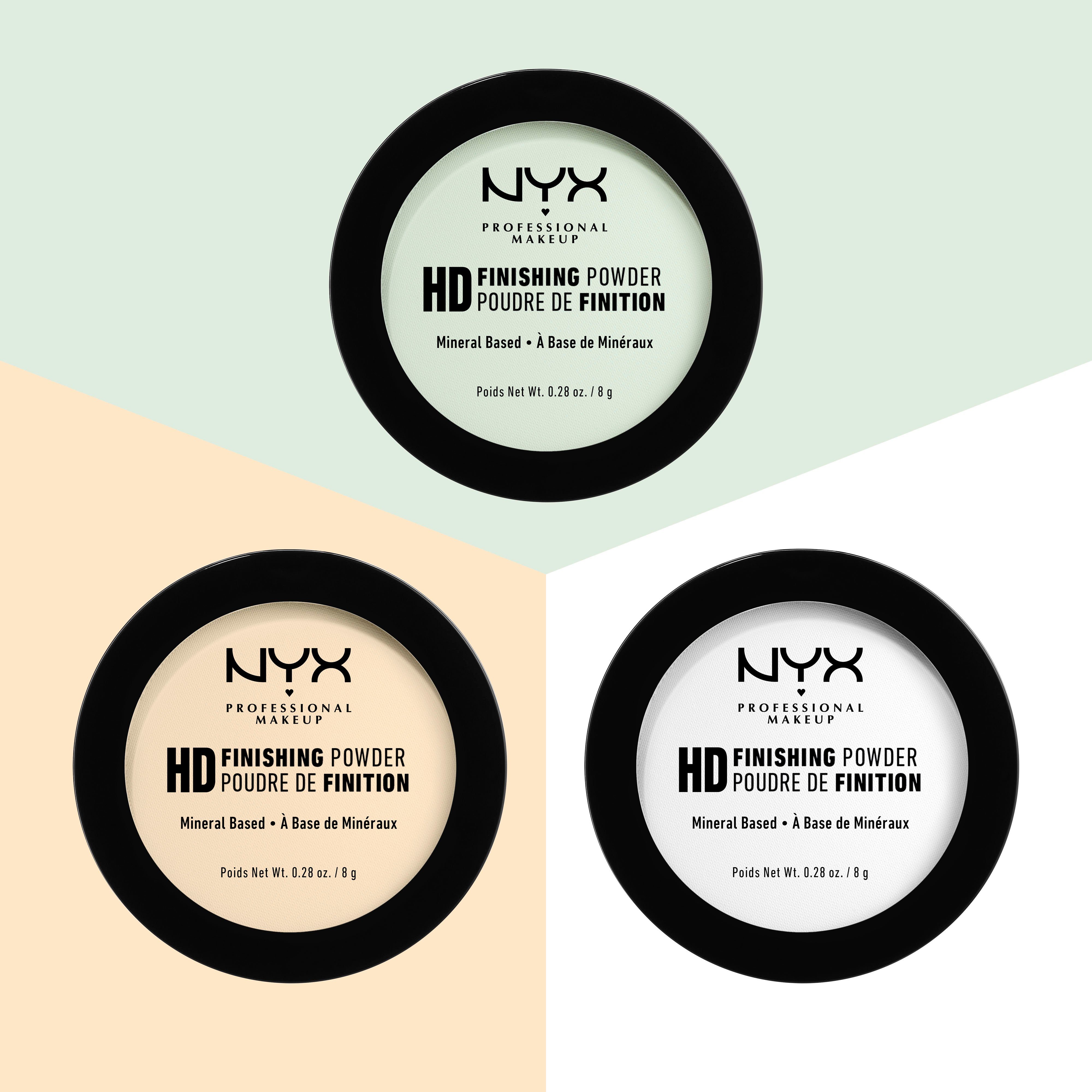 NYX PROFESSIONAL MAKEUP Puder High Definition Finishing Powder, Fixierpuder, ölabsondierende Wirkung, langanhaltend, mattes Finish. – Bild 5 von 5