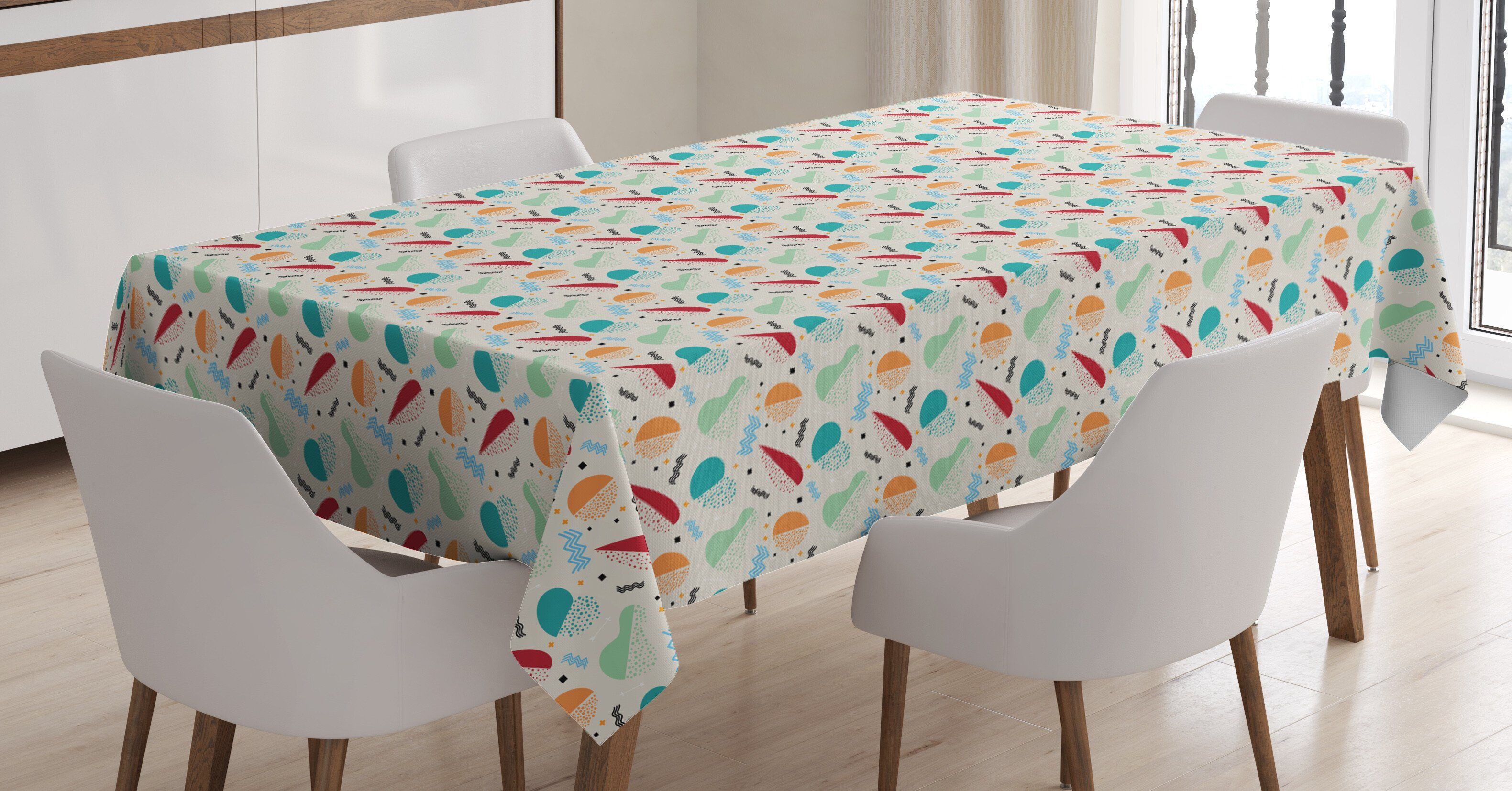 Abakuhaus Tischdecke Farbfest Waschbar Für den Außen Bereich geeignet Klare Farben, Jahrgang Abstrakt Frucht-Muster