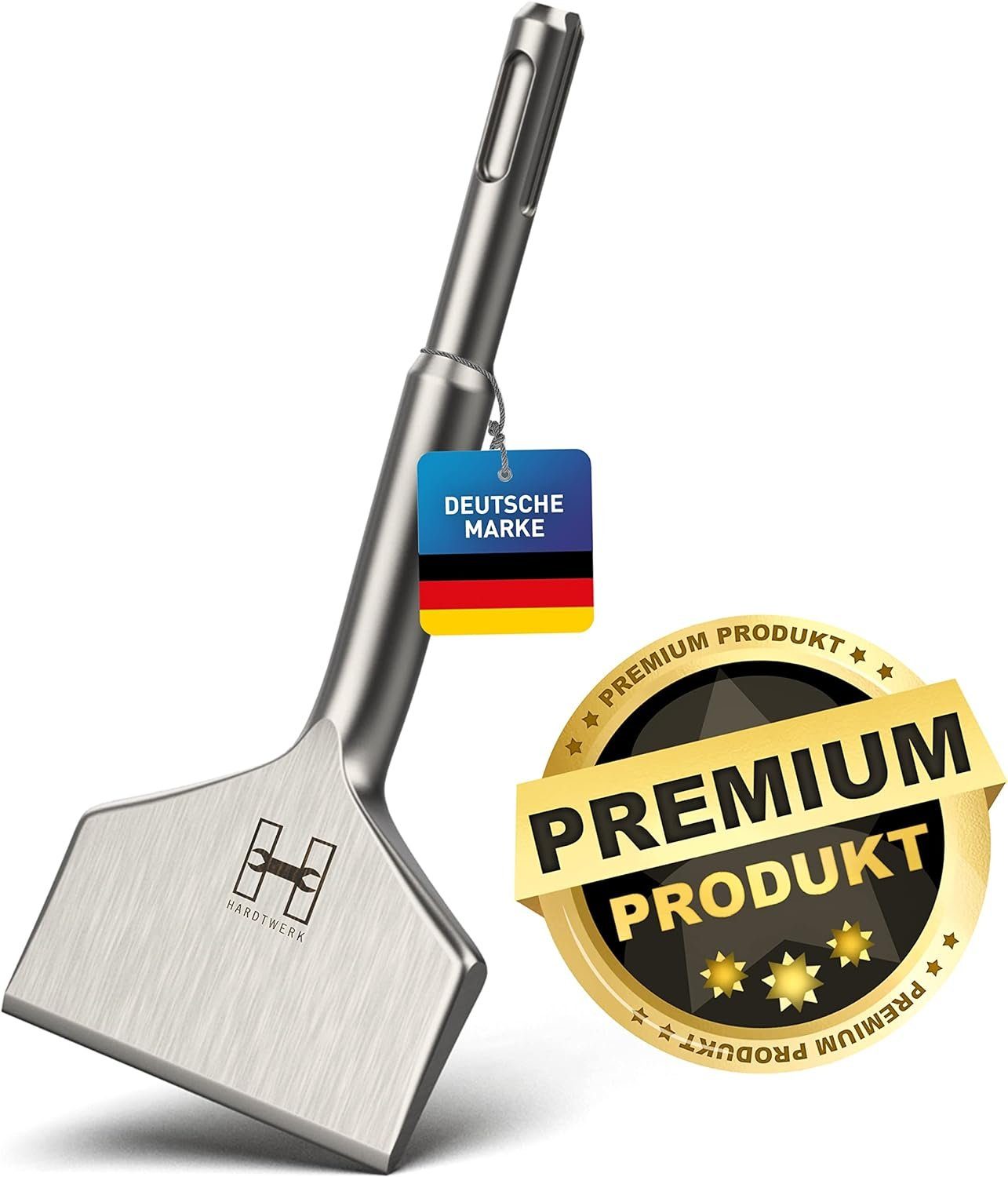 Hardtwerk® Flachmeißel Fliesenmeißel SDS Plus Meißel [165x75 mm] aus 42 CrMo Spezialstahl, Flachmeißel für Bohrhammer zum Fliesen & Fliesenkleber entfernen