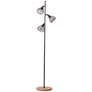 Lightbox Stehlampe, ohne Leuchtmittel, Stehlampe, 1,5 m Höhe, Ø 38 cm, E14, max. 42 W, Schalter, Metall/Holz