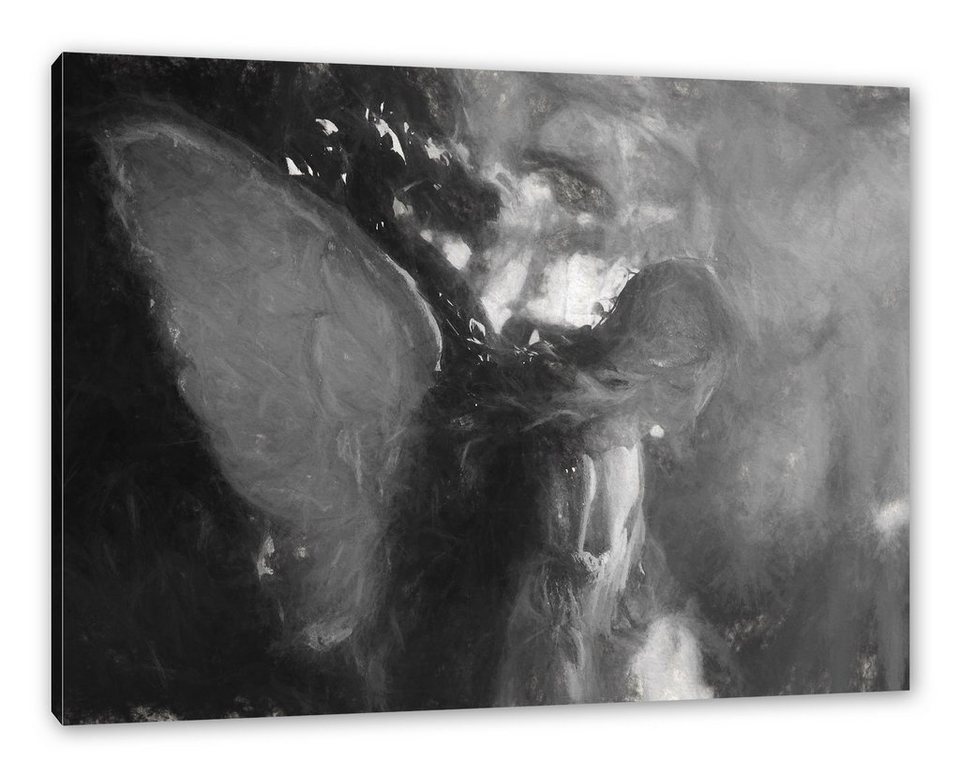Pixxprint Leinwandbild Engel im Sonnenlicht, Engel im Sonnenlicht (1 St),  Leinwandbild fertig bespannt, inkl. Zackenaufhänger