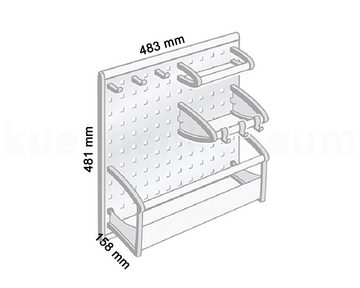 Hailo Auszug OS Vario, Hailo Auszug 3909001 Combi Vario AluLine Unterschrankauszug mit Haken