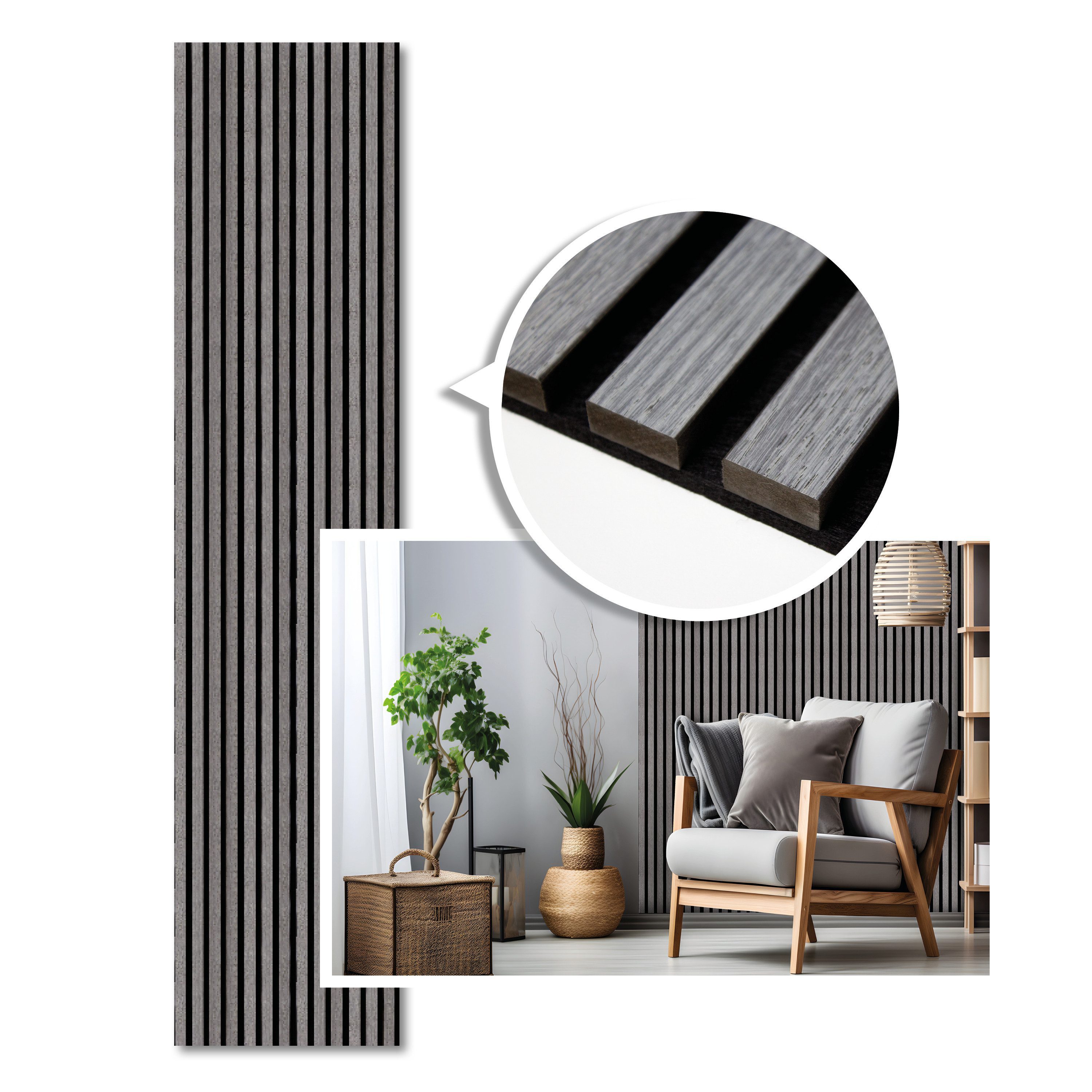 Kaiser plastic Wandpaneel Holz Akustikpaneele - Wandverkleidung, Lamellenwa günstig online kaufen