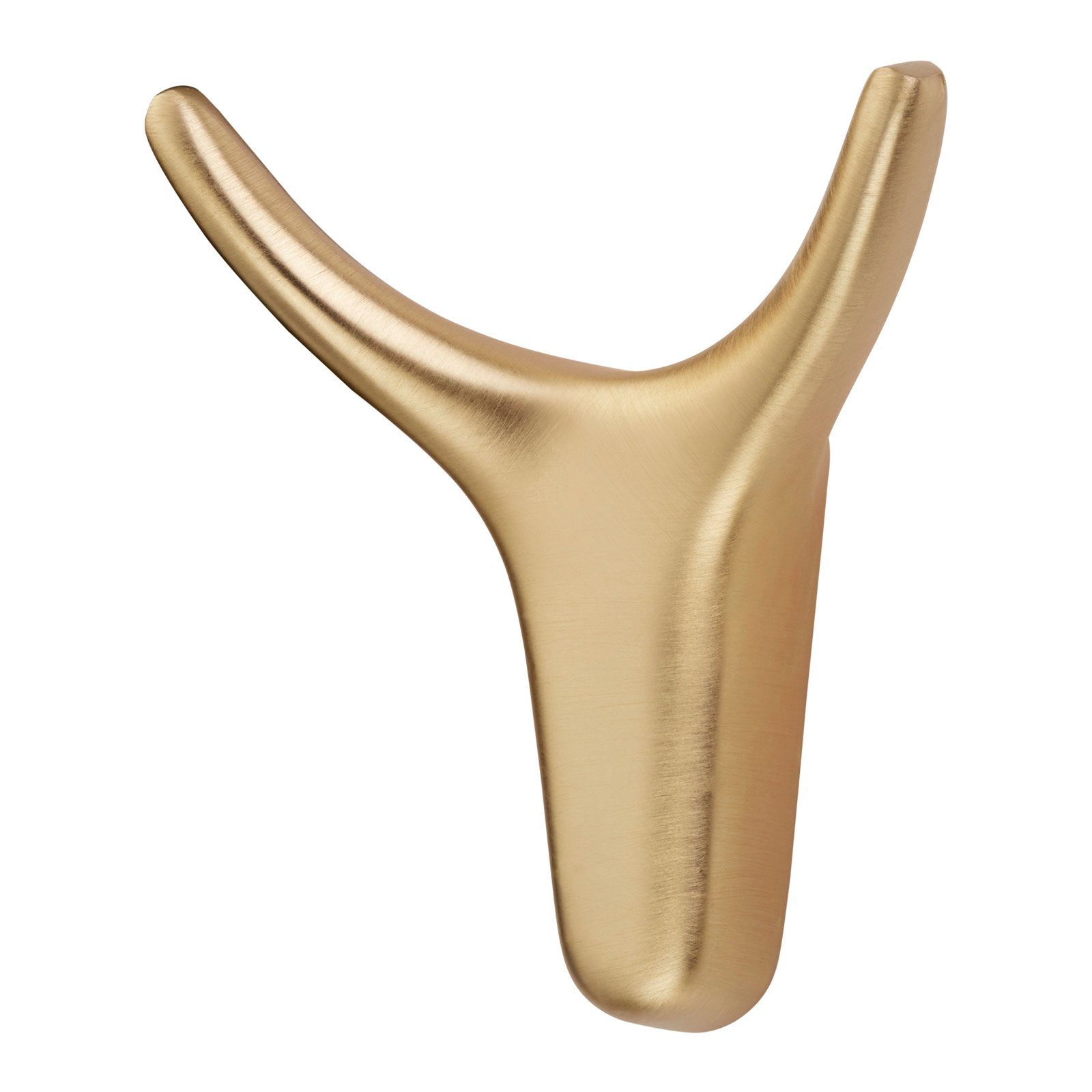 SO-TECH® Kleiderhaken Garderobenhaken TORO 6,6 x 6 cm, (1-St), Gold gebürstet inklusive Schrauben und FISCHER Dübel