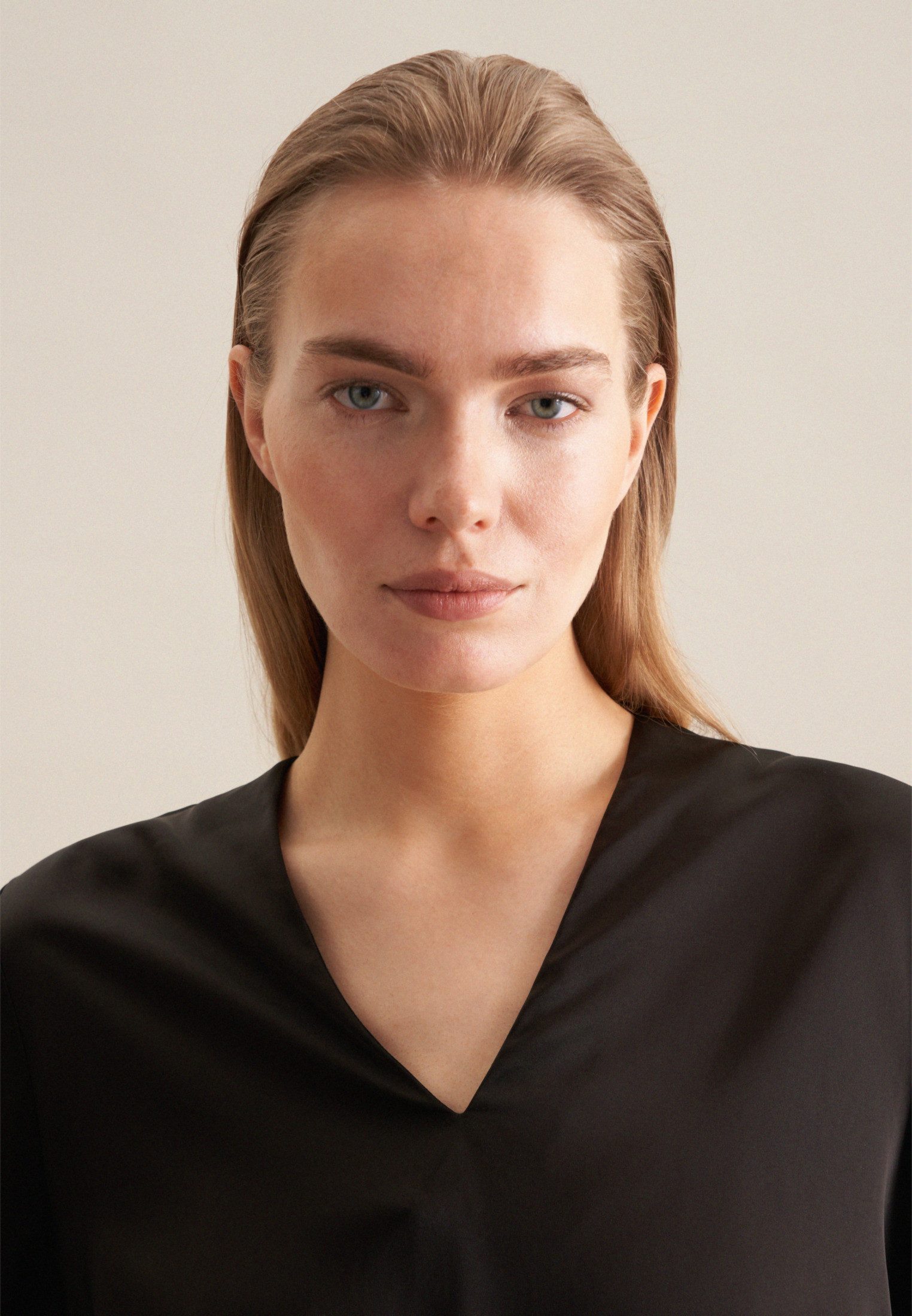 seidensticker Klassische Bluse Schwarze Rose Tunika Uni