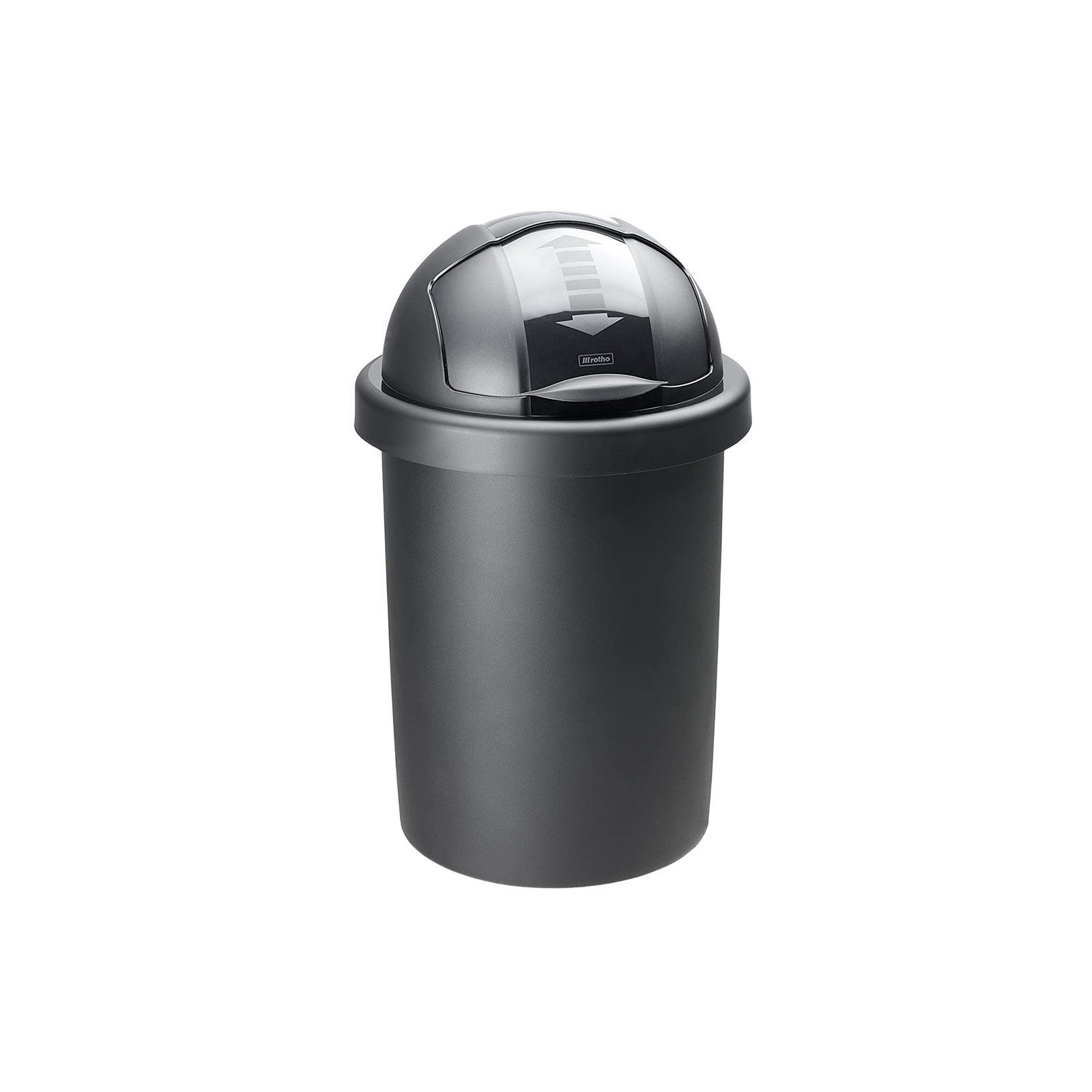 (PP) 30l mit runder Bob Mülleimer ROTHO Deckel, BPA-frei Mülleimer Kunststoff Roll