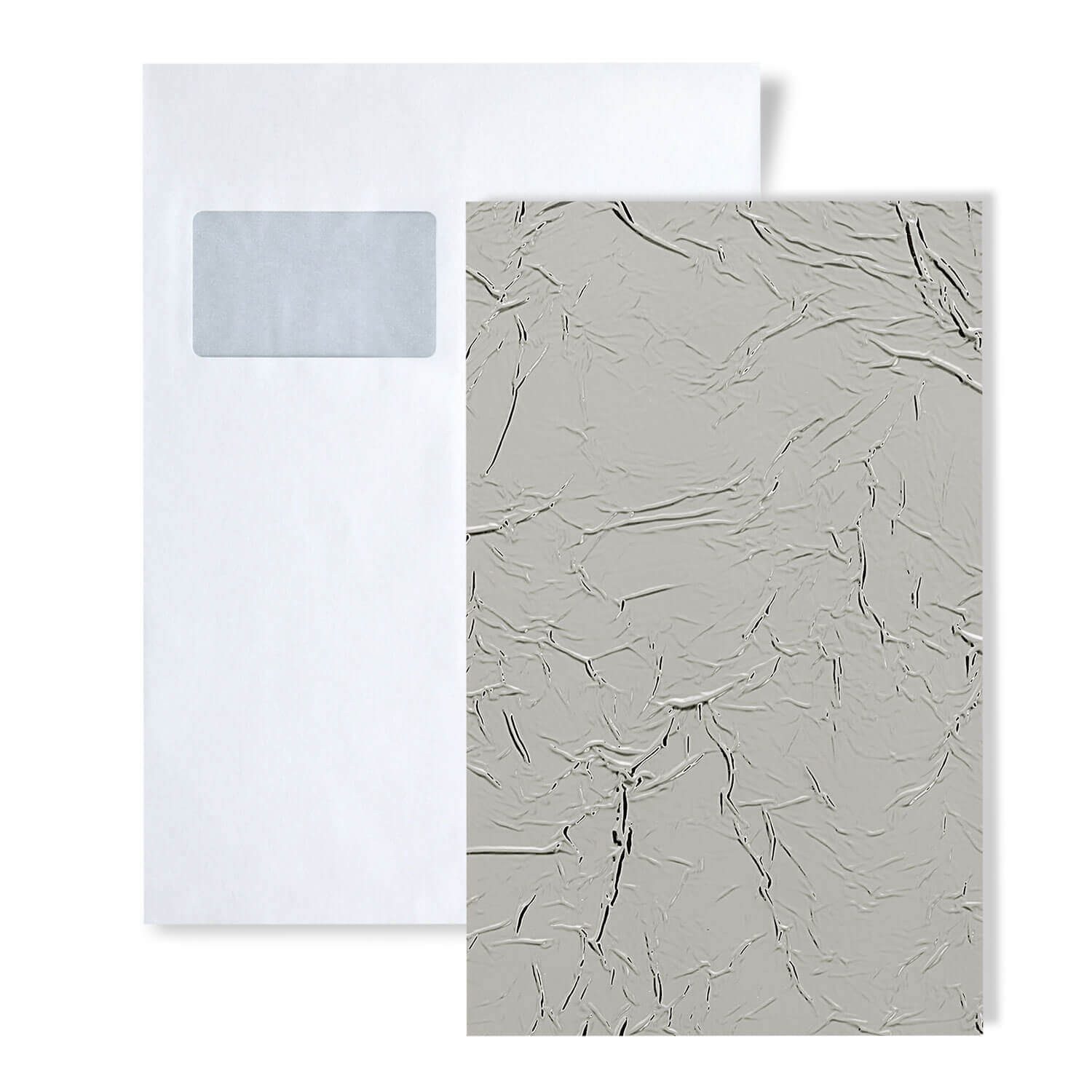 Wallface Wandpaneel 1 MUSTERSTÜCK S-24945 DIN A5 Wandpaneel MUSTER CREPA, BxL: 15x20 cm, 0 qm, (1 MUSTERSTÜCK, Produktmuster, 1-tlg., Muster des Wandpaneels) silber