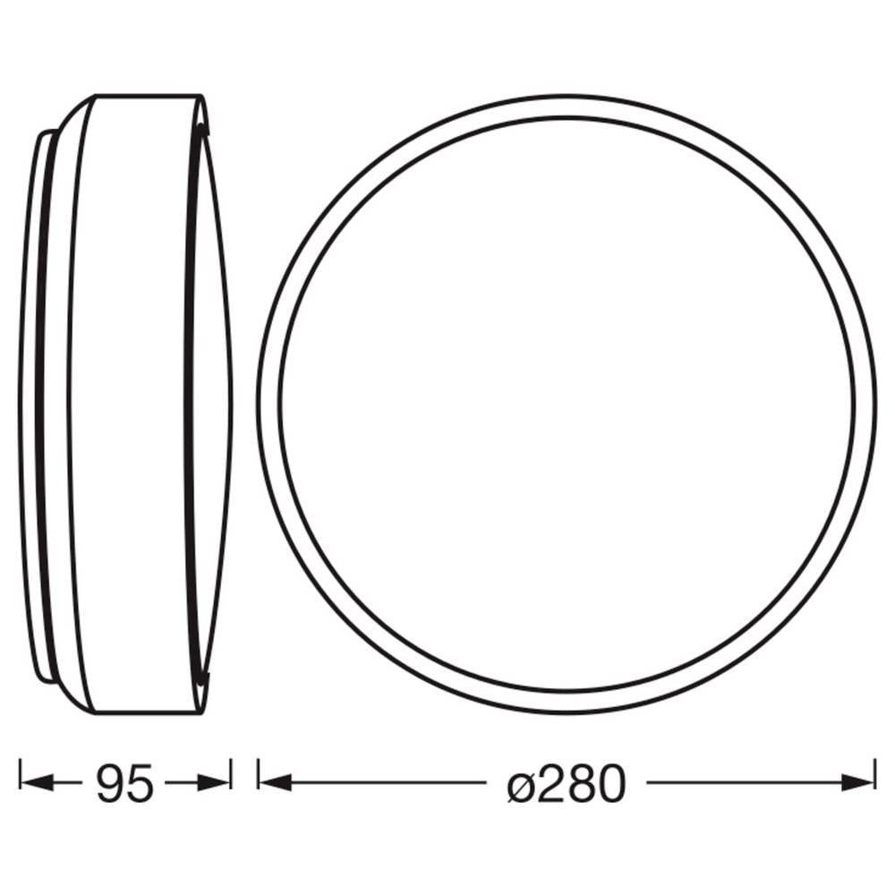Osram Deckenleuchte Essential Orbis E27 280mm 2 Lamp White Deckenleuchte LED E27 Weiß, Deckenmontage möglich