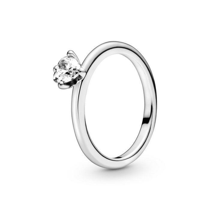 Pandora Silberring Heart sterling silver ring with clear cubic zirconia W50