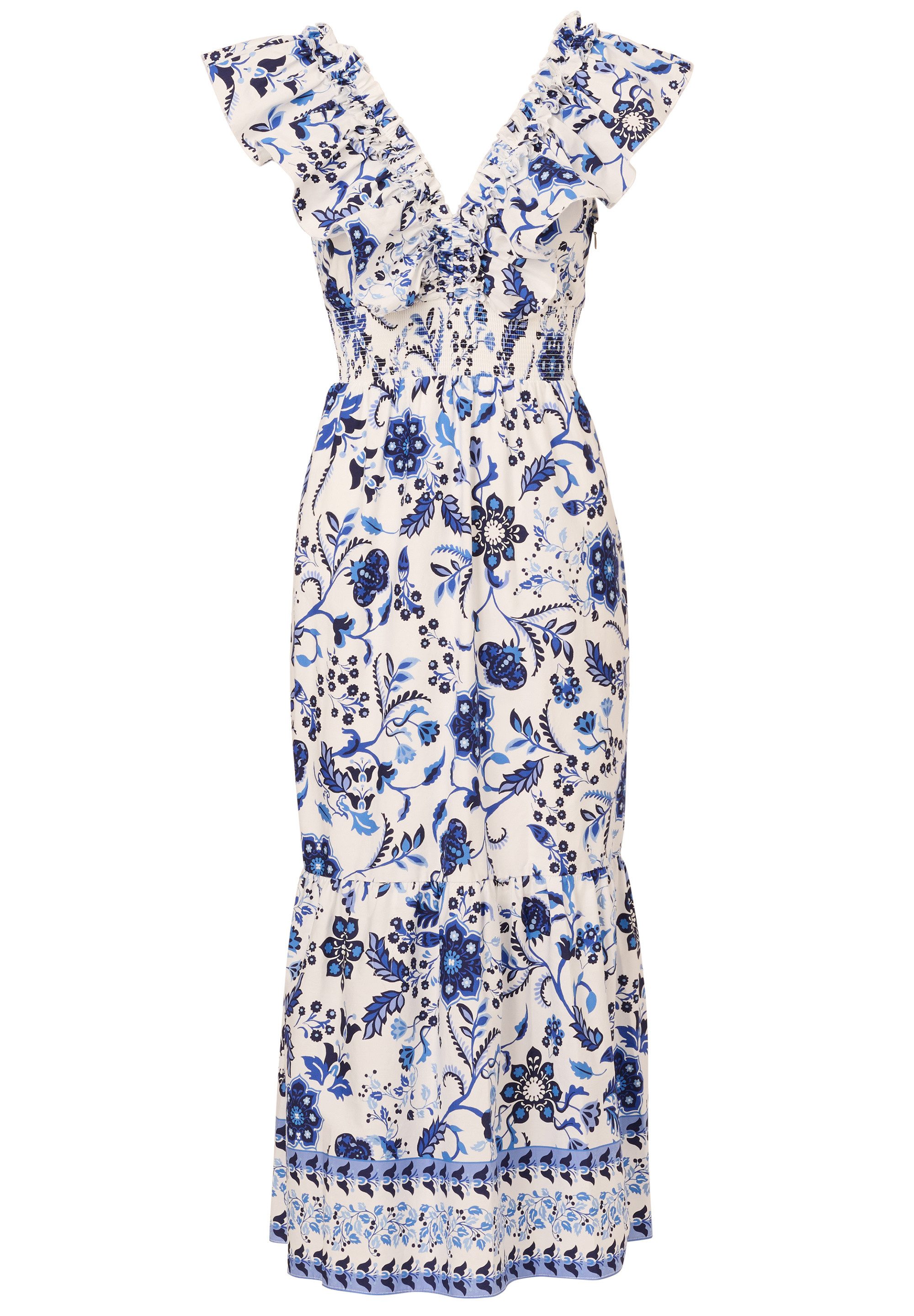 Adrianna Papell Sommerkleid Printed Ruffle Midi günstig online kaufen