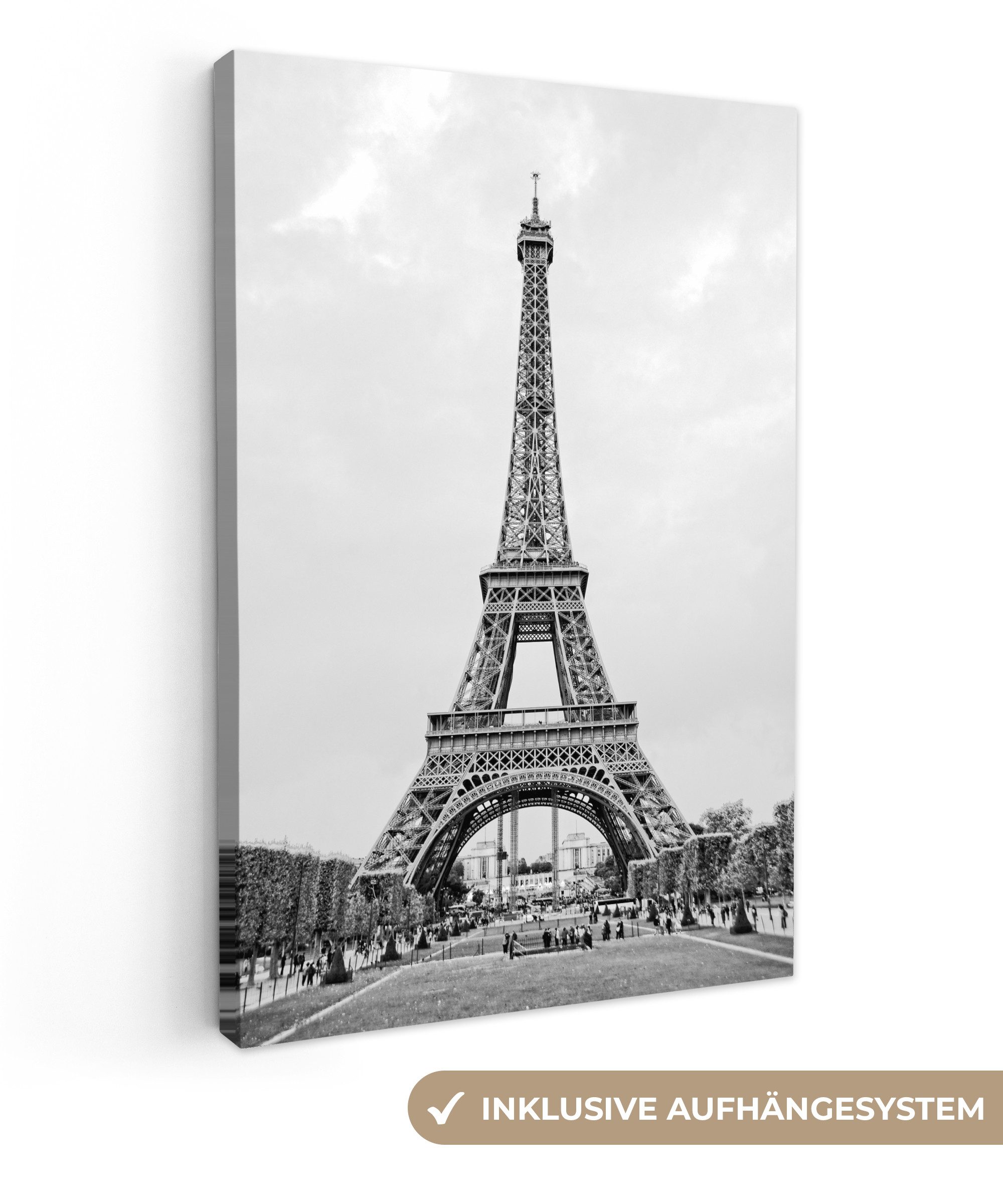 OneMillionCanvasses® Leinwandbild Schwarz-Weiß-Foto des Eiffelturms, Fotodr günstig online kaufen