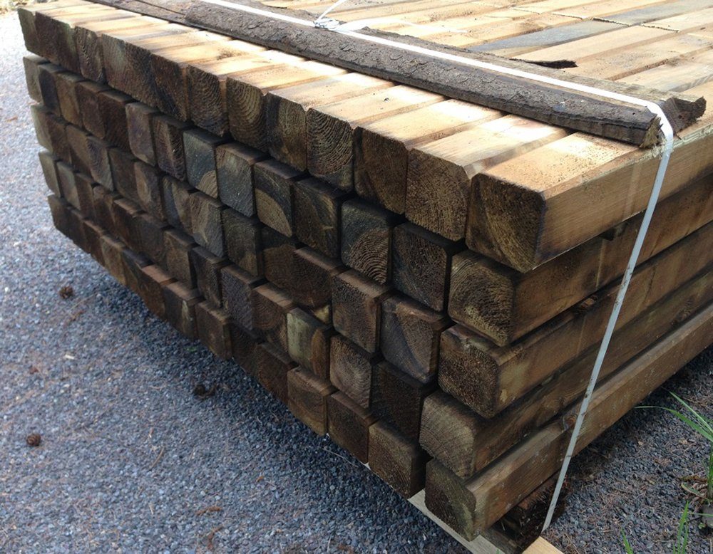 HaGa Zaunpfosten 1 Stk HOLZPFOSTEN 7cm x 7cm x 100cm Pfosten