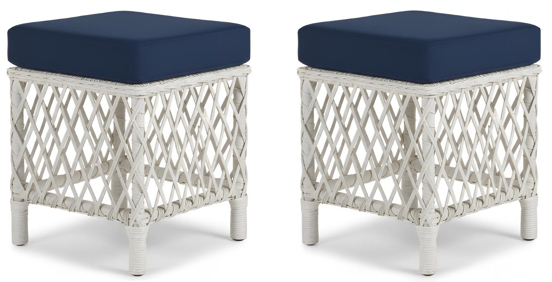Xlmoebel Hocker Stilvolles Hocker-Set in Blau/Grau für hohen Komfort Zuhause (2er-Set, 2 St., 2x Hocker), Made in Europa