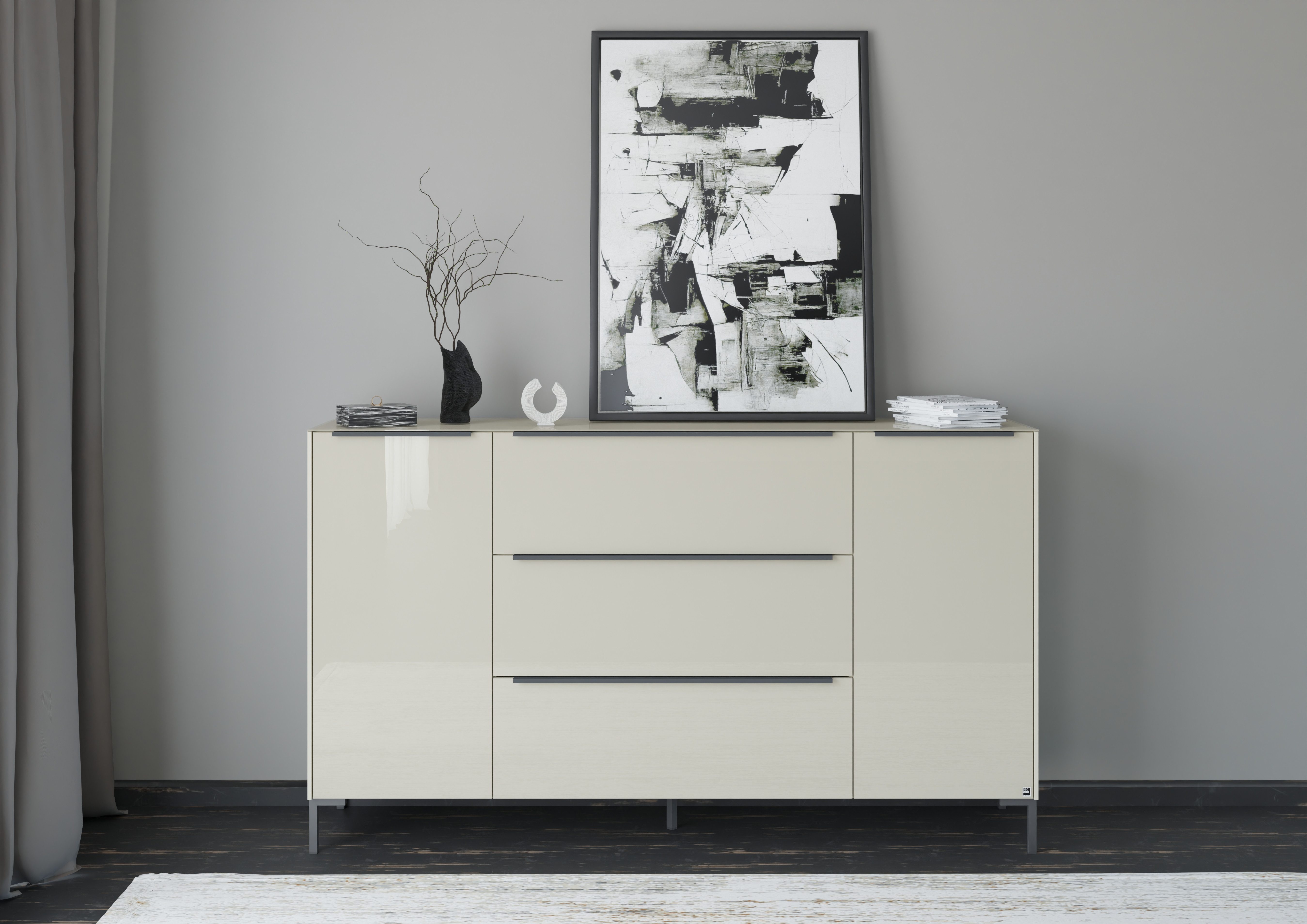 set one by Musterring Sideboard Reno (1 St), Mit Winkelfuß in diversen Farben, 108 cm Höhe & Farbauswahl