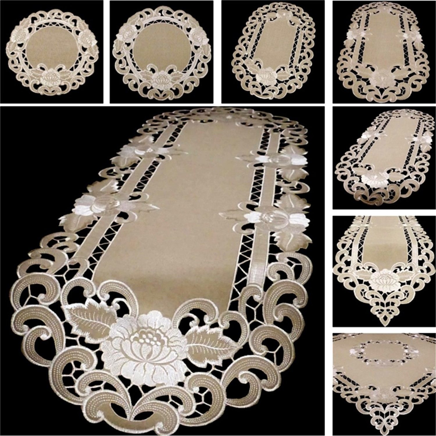 Brilliant Tischdecke Bestickt / Versch. Größen / Tischdecke / RZ-H8810-EK, günstig online kaufen