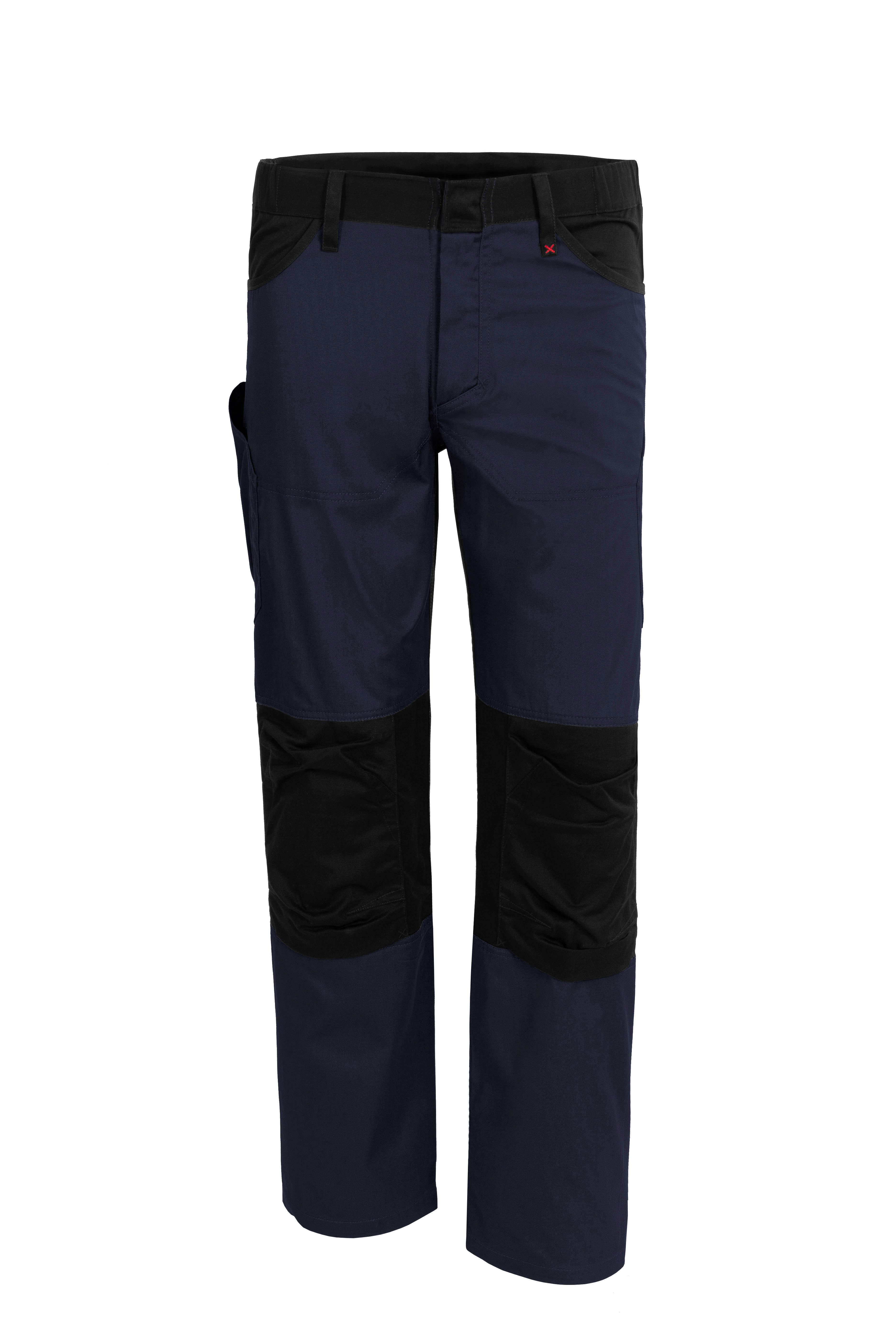 Qualitex Workwear Arbeitsbundhose "X-Serie" X-treme strapazierfähige Arbeitshose - faserverstätkt (1-tlg) Werkstatthose, 9 Taschen, Bundhose mit vorgeformter Kniepolstertasche