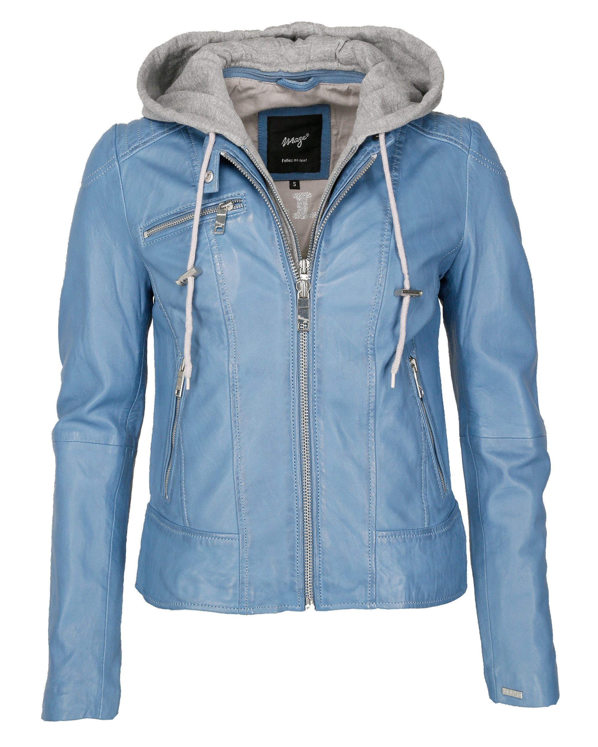 Lederjacke Mico blue Maze