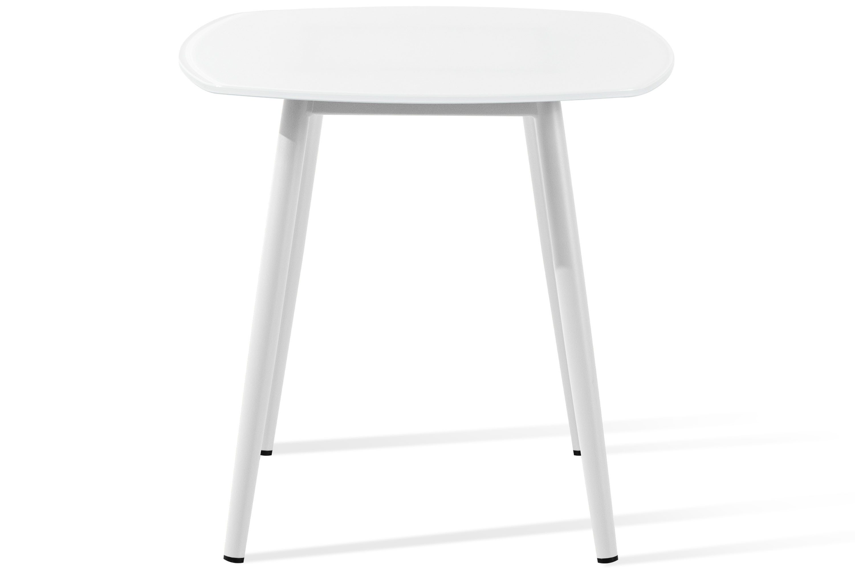 KONSIMO® Gartentisch SOLIS Balkontisch, Stahlgestell, hergestellt in der EU, Tischplatte aus gehärtetem Glas, Modern, pflegeleicht