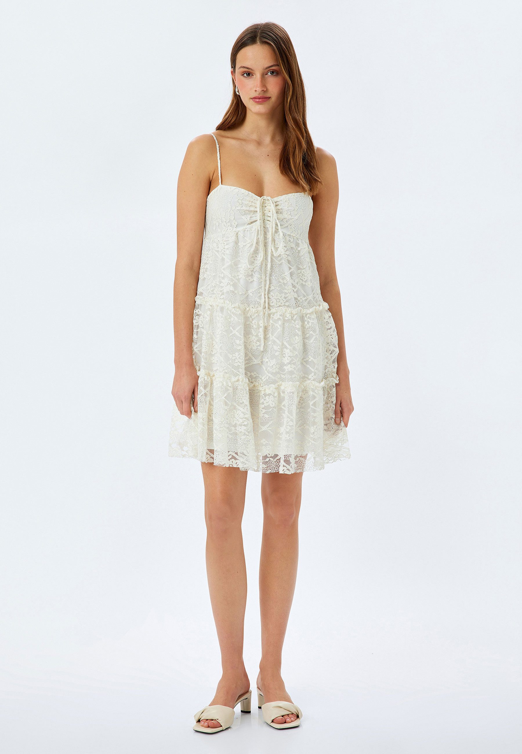 Badekleid Gerafft Fit & Flare Kleid Minikleid