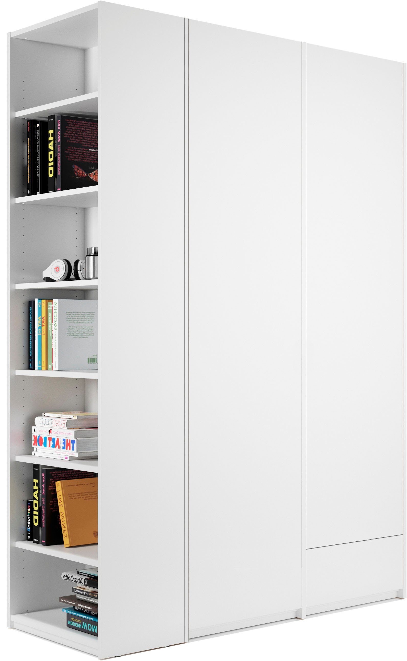 Müller SMALL LIVING Kleiderschrank Modular Schrankteil 2 1 Schublade Plus inklusive kleinen rechten weiß im Variante