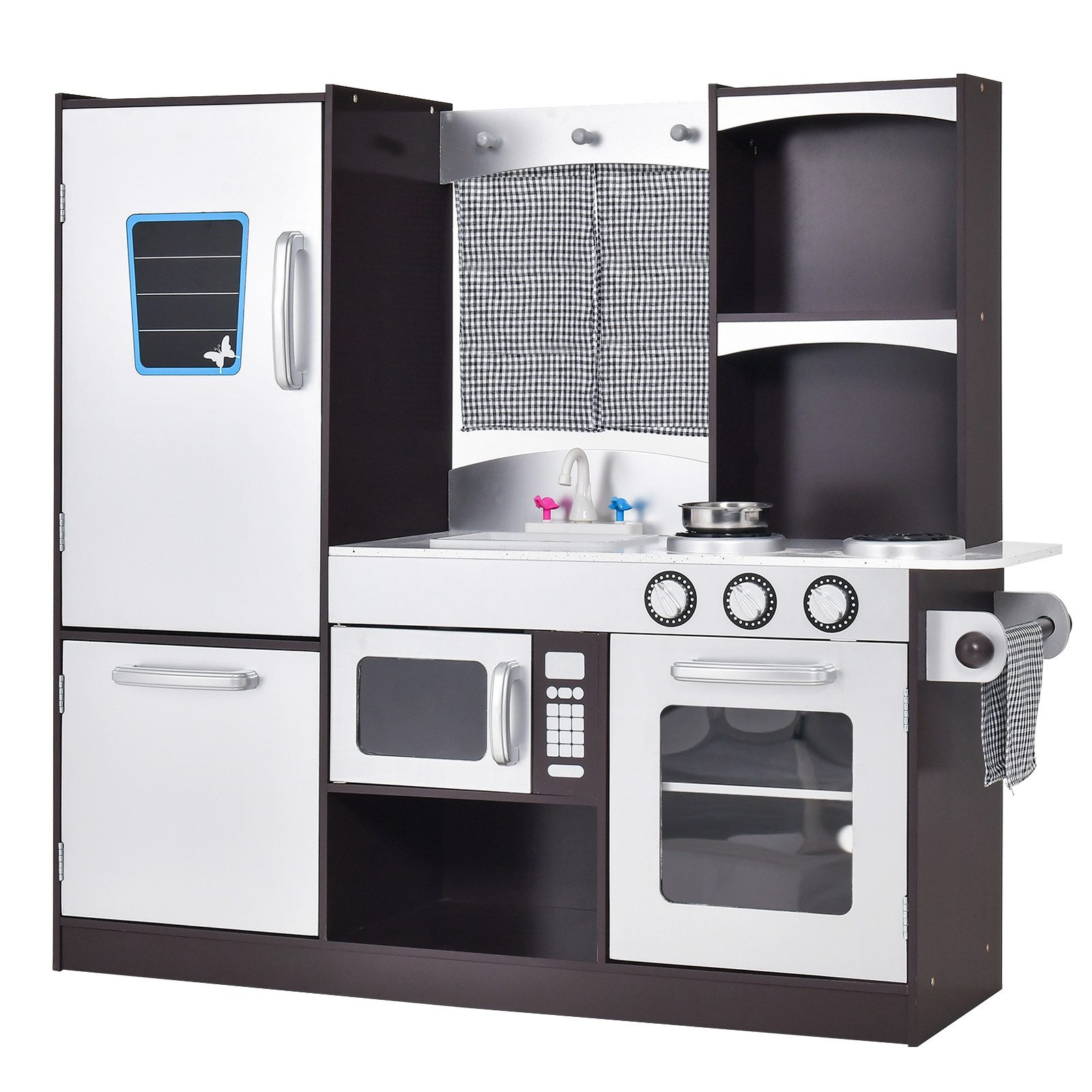 COSTWAY Spielküche Kinderküche, aus Holz, 97 x 30 x 95cm günstig online kaufen