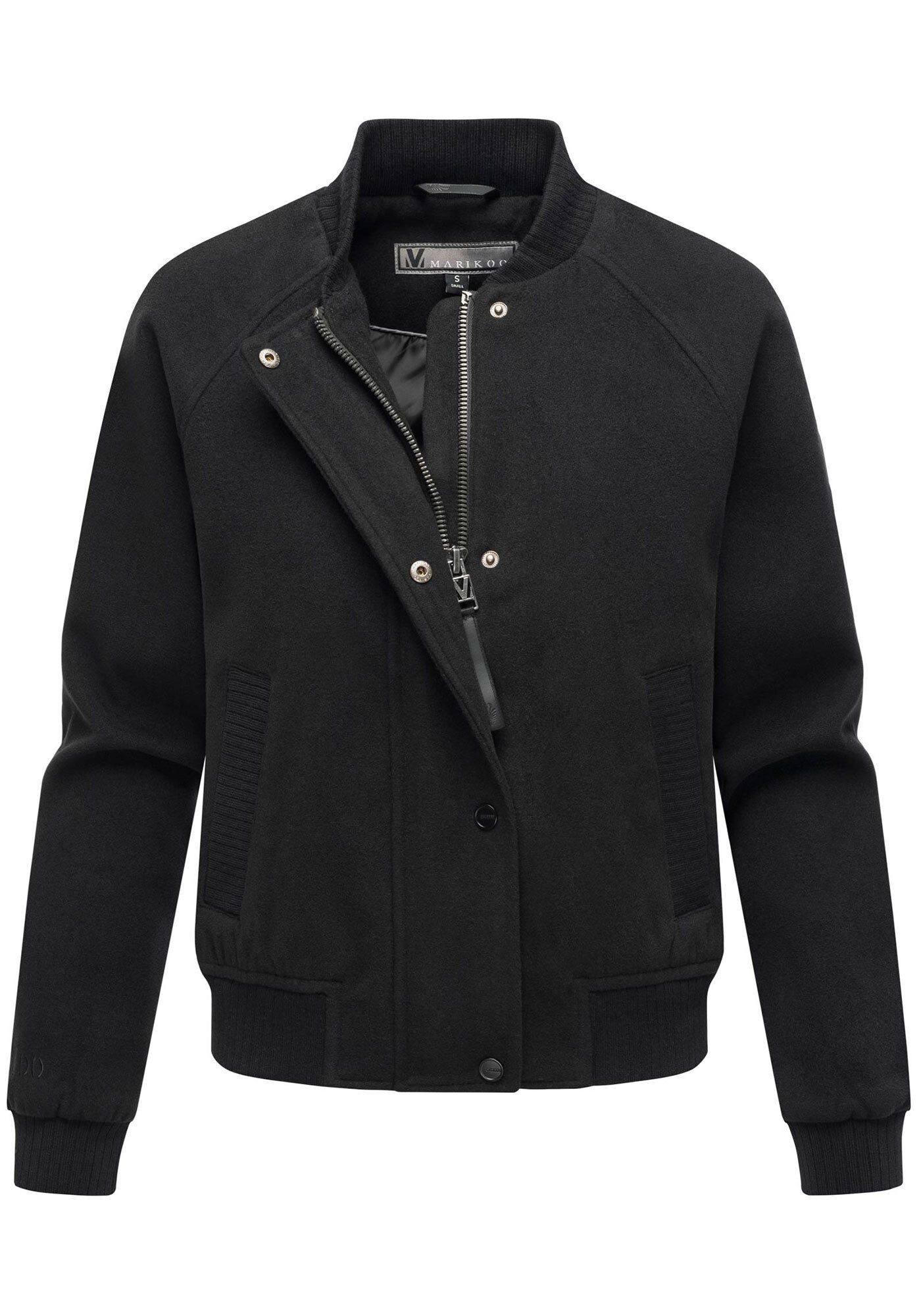 Marikoo Collegejacke Zunaa Modische Jacke im Collegejacken-Stil mit Rippbündchen und Raglanärmeln